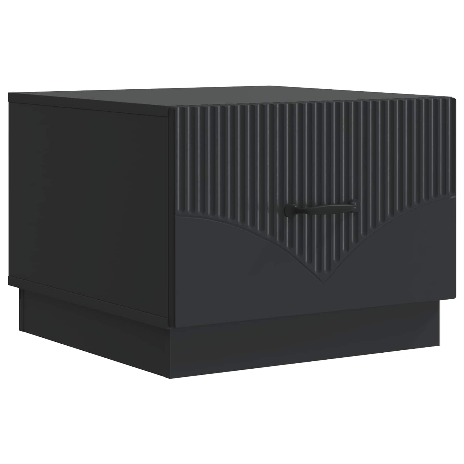 Kava Stol s ladicama Crna 49 x 50 x 37 cm Konstruirano drvo