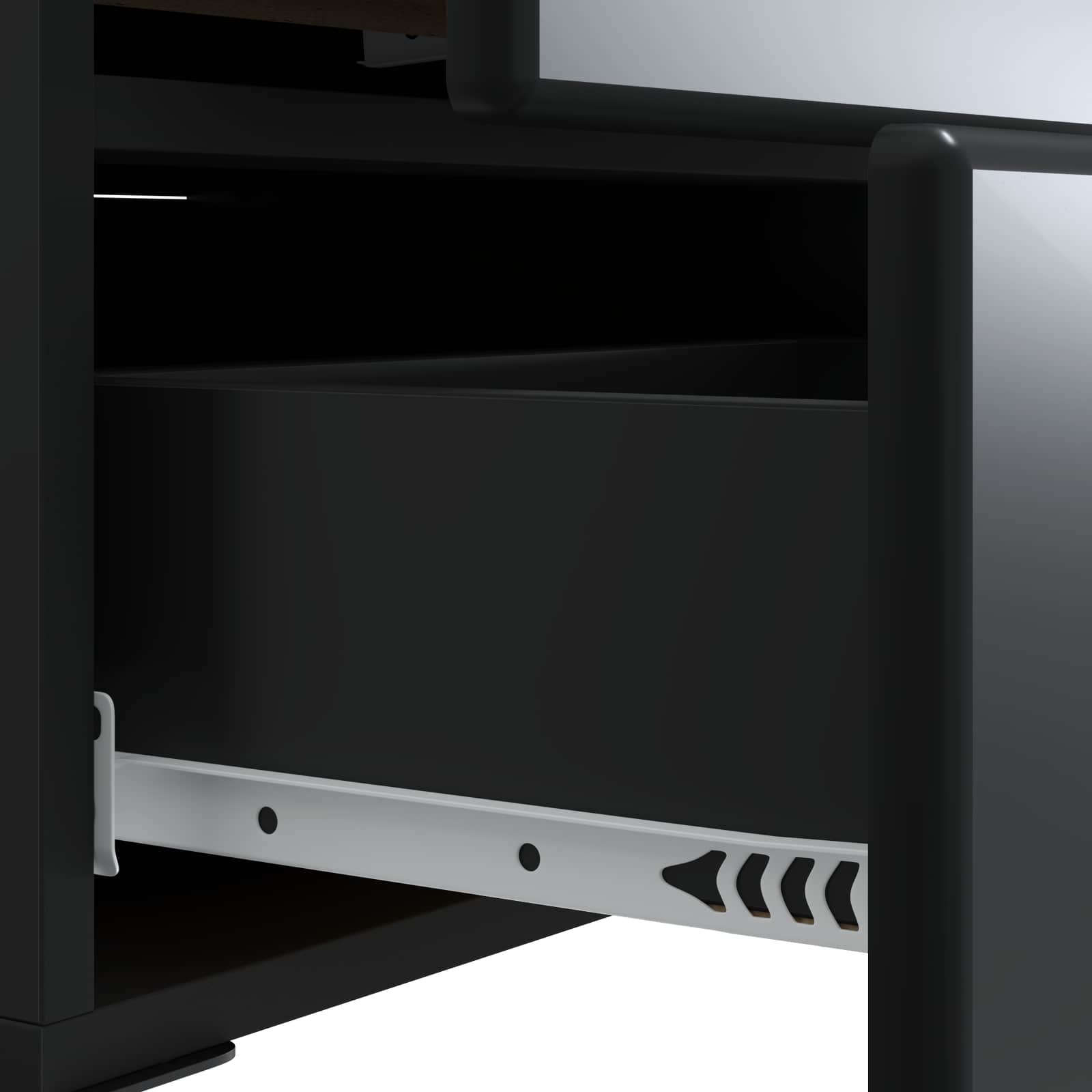Noćni ormar 2 pcs Crna 43 x 34,5 x 47,5 cm Konstruirano drvo
