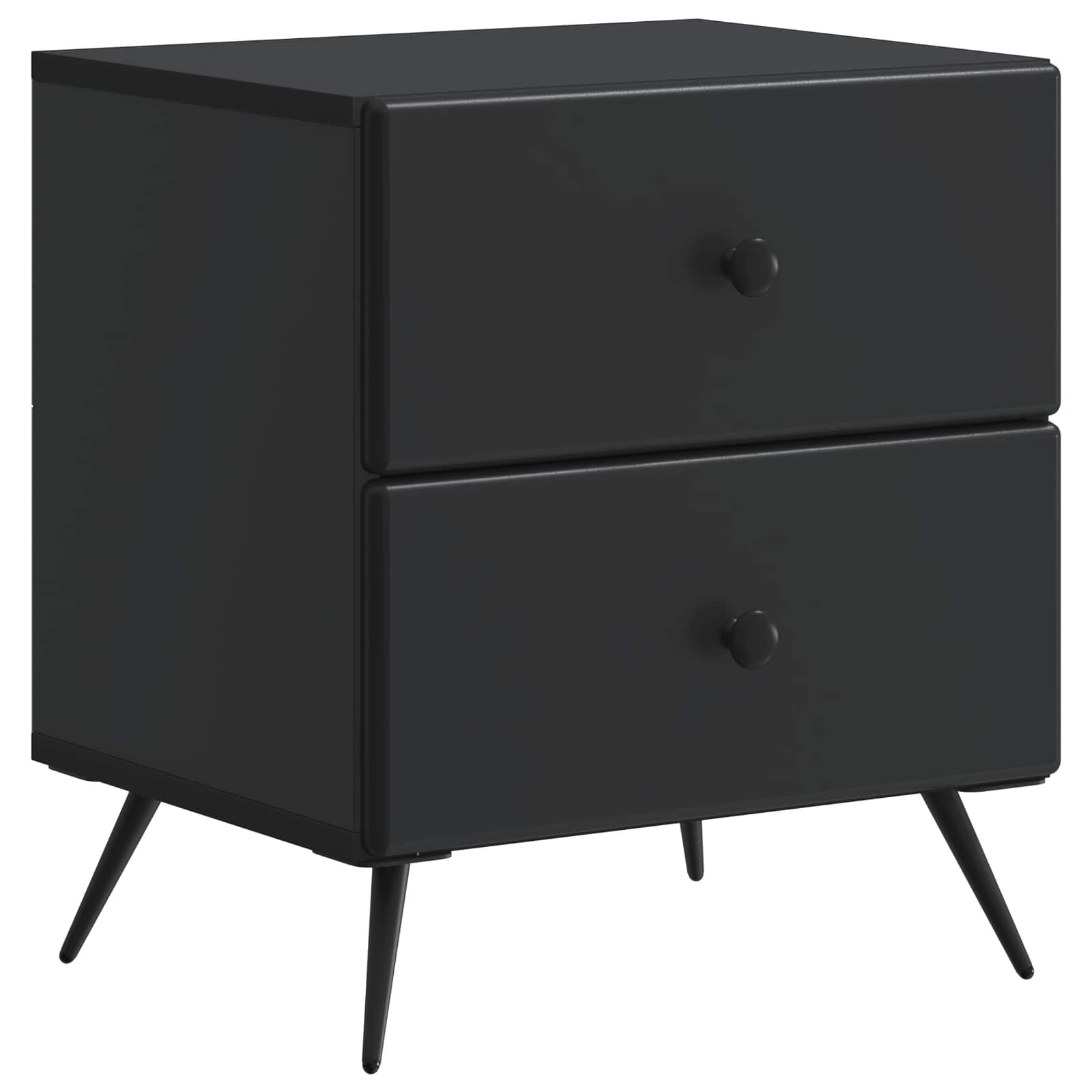 Noćni ormar 2 pcs Crna 43 x 34,5 x 47,5 cm Konstruirano drvo