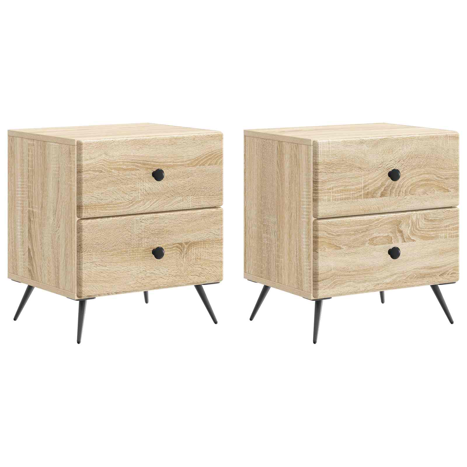 Noćni ormar s ladicama 2 pcs Hrast sonoma 43 x 34,5 x 47,5 cm