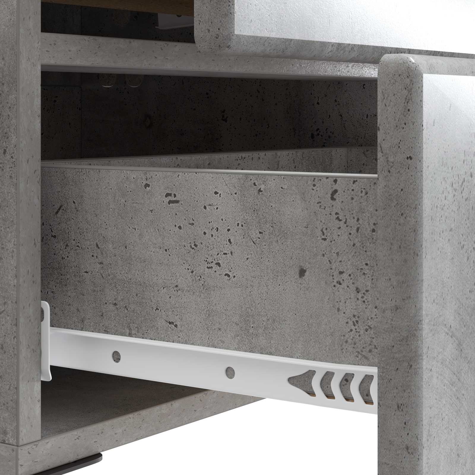 Noćni ormar Betonska siva 43 x 34,5 x 47,5 cm Konstruirano drvo
