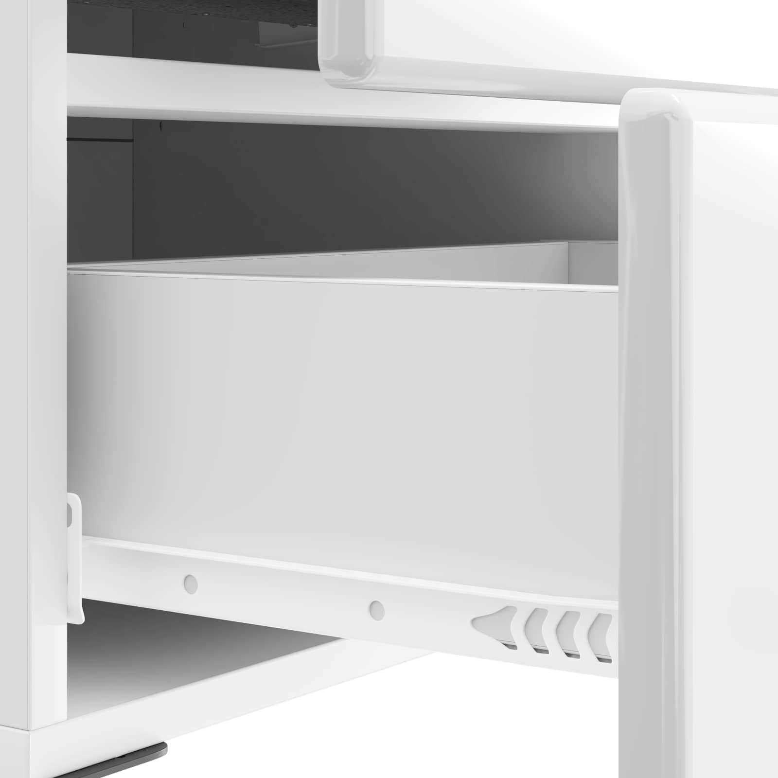 Noćni ormar 2 pcs Bijela visokog sjaja 43 x 34,5 x 47,5 cm