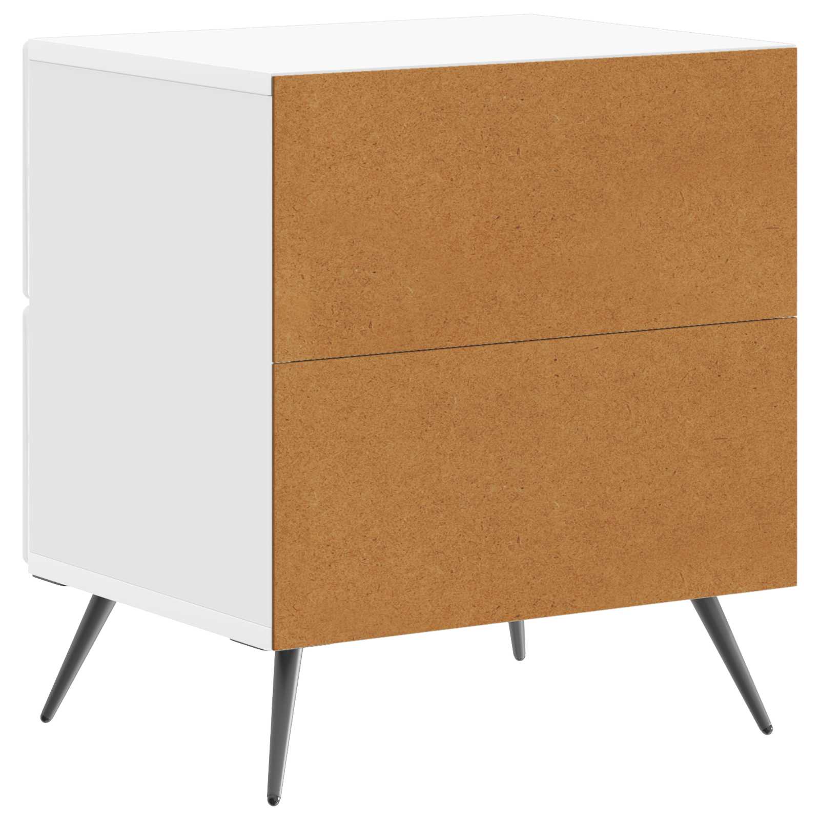 Noćni ormar 2 pcs Bijela visokog sjaja 43 x 34,5 x 47,5 cm