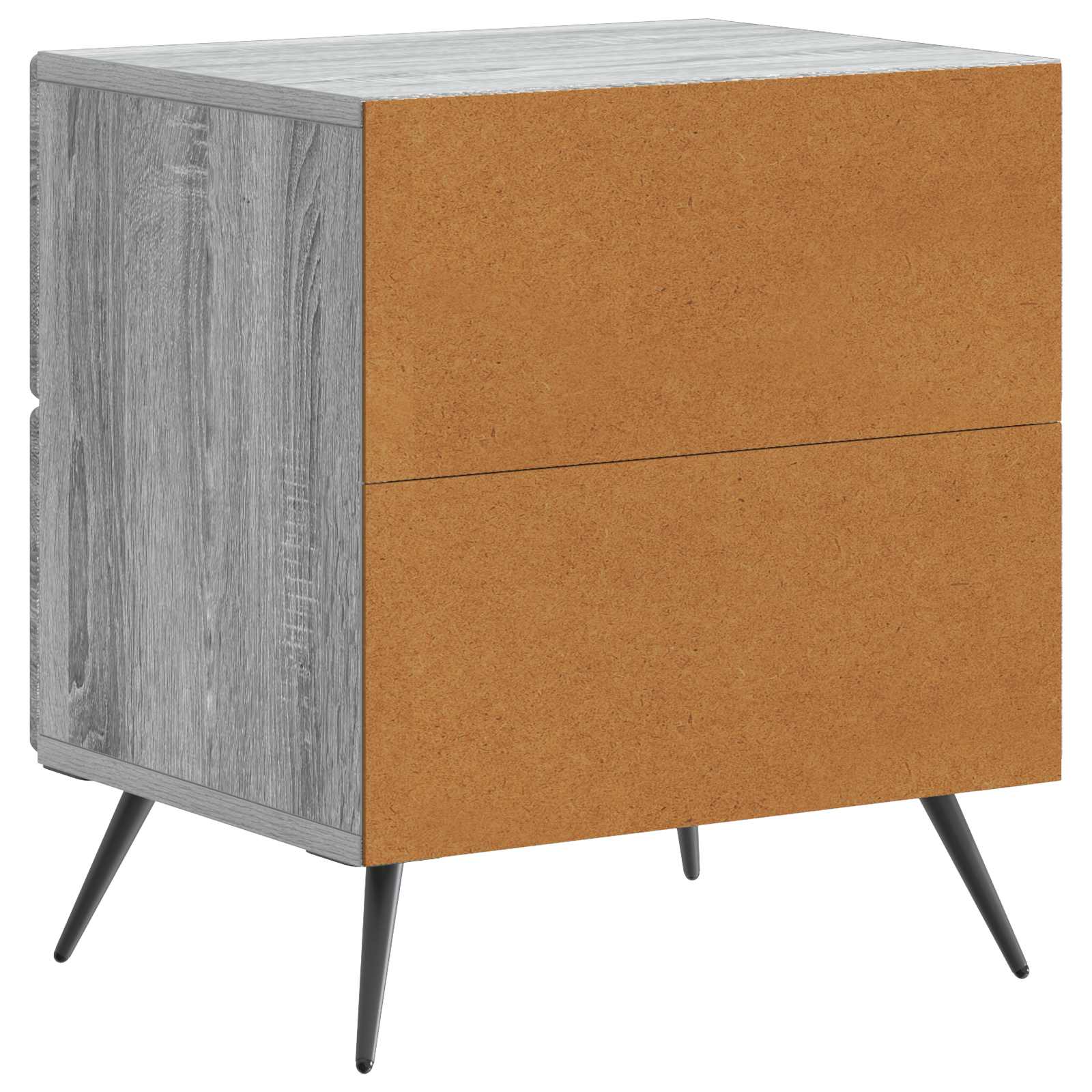 Noćni ormar s ladicama 2 pcs Siva sonoma 43 x 34,5 x 47,5 cm