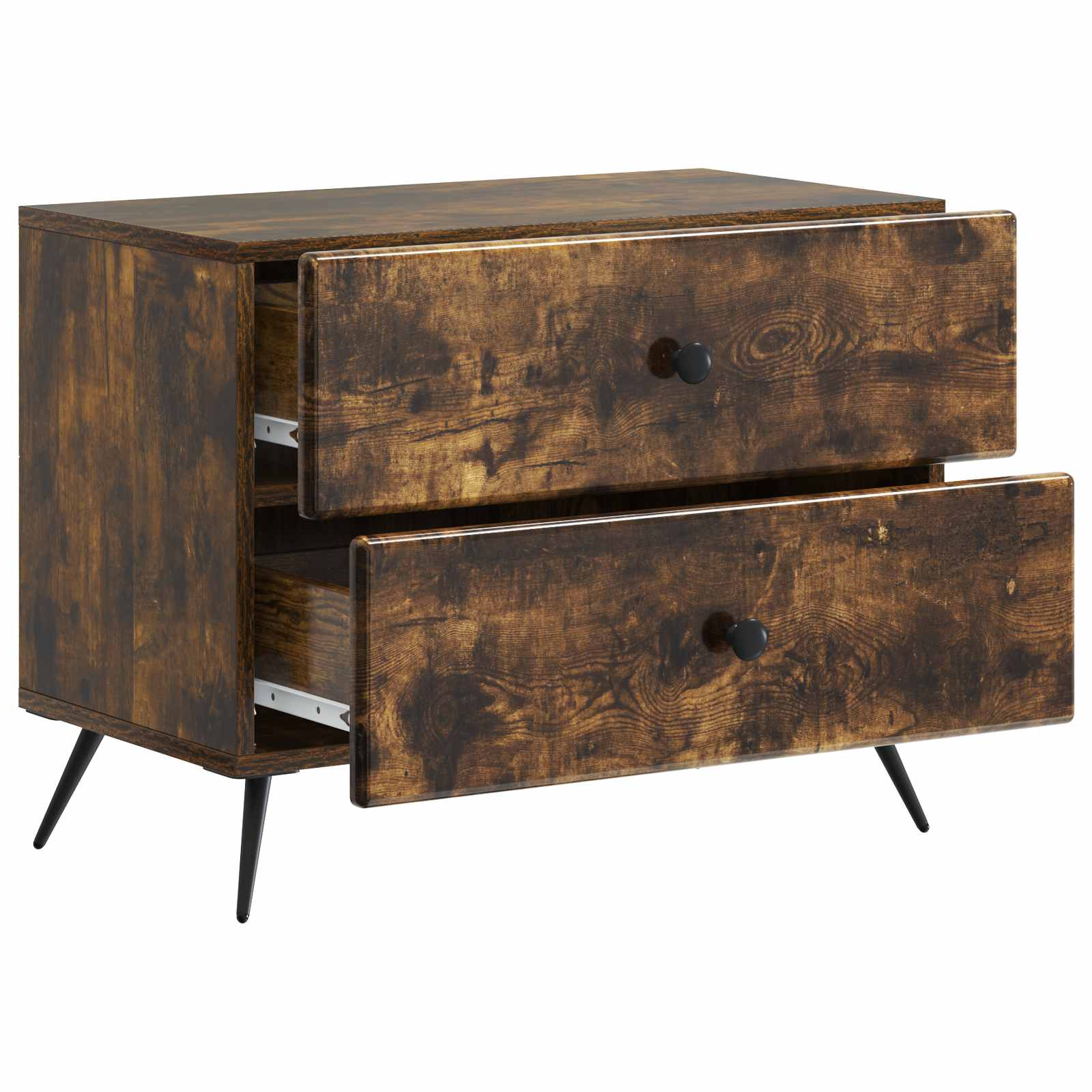 Noćni ormar s ladicama Dimljeni hrast 62 x 34,5 x 47,5 cm