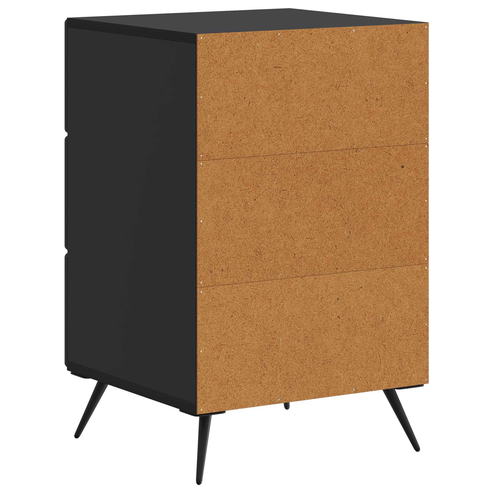 Noćni ormar s ladicama Crna 43 x 41 x 66,5 cm Konstruirano drvo