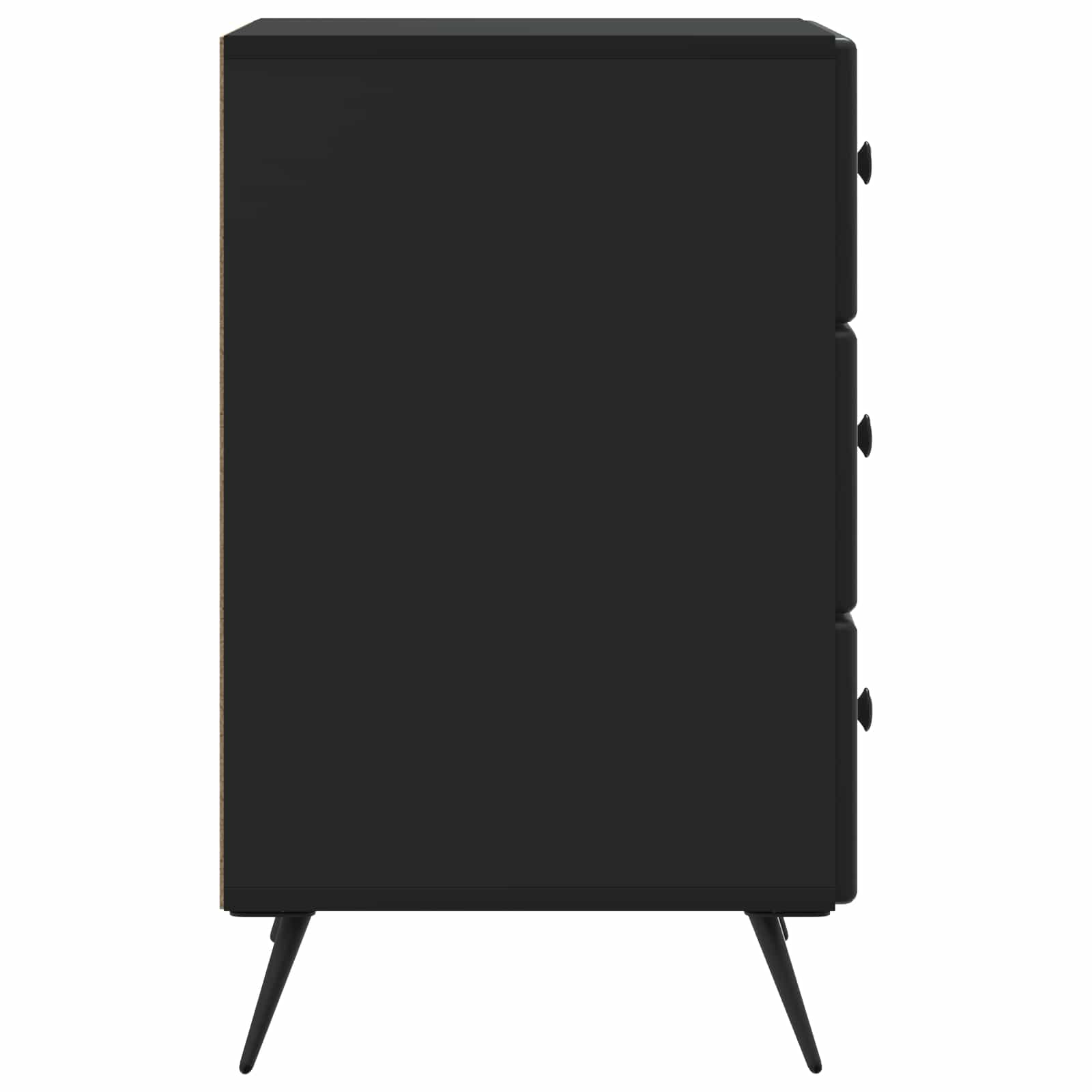 Noćni ormar s ladicama Crna 43 x 41 x 66,5 cm Konstruirano drvo