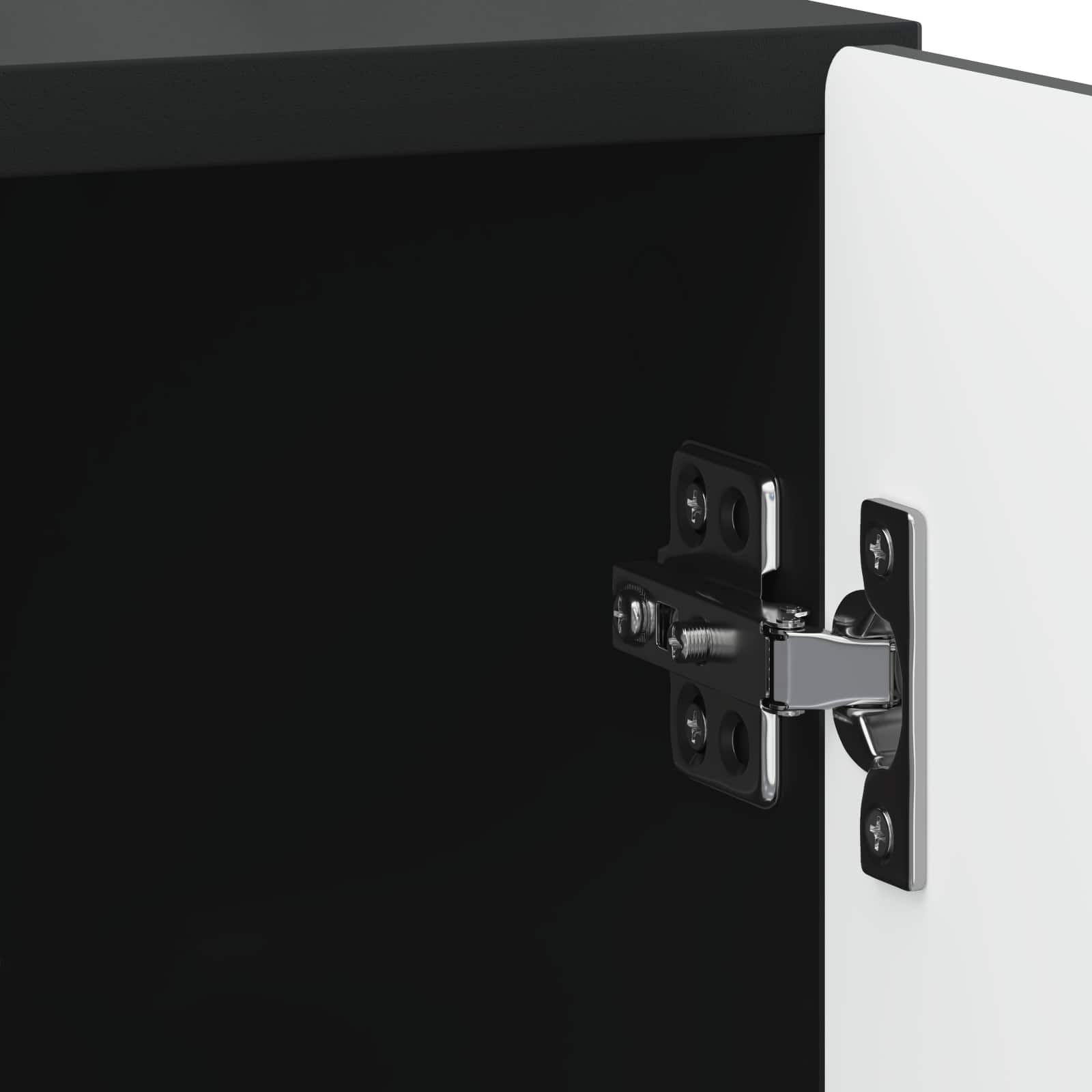 Noćni ormar 2 pcs Crna 43 x 34,5 x 50 cm Konstruirano drvo