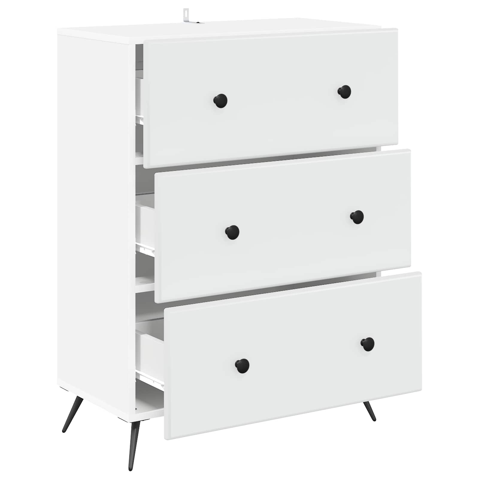 Ormar s ladicama Bijela 66 x 34,5 x 90 cm Konstruirano drvo