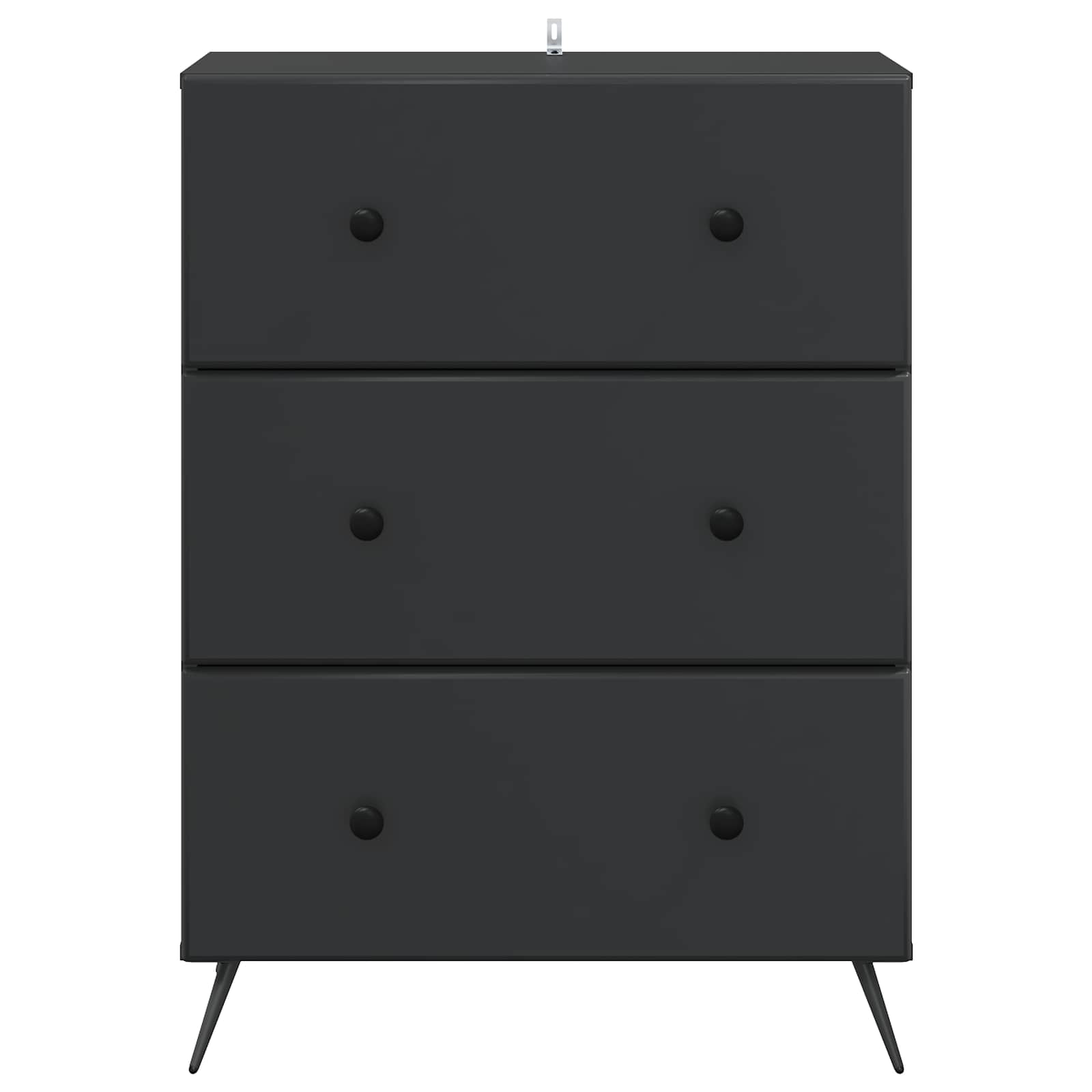 Ormar s ladicama Crna 66 x 34,5 x 90 cm Konstruirano drvo