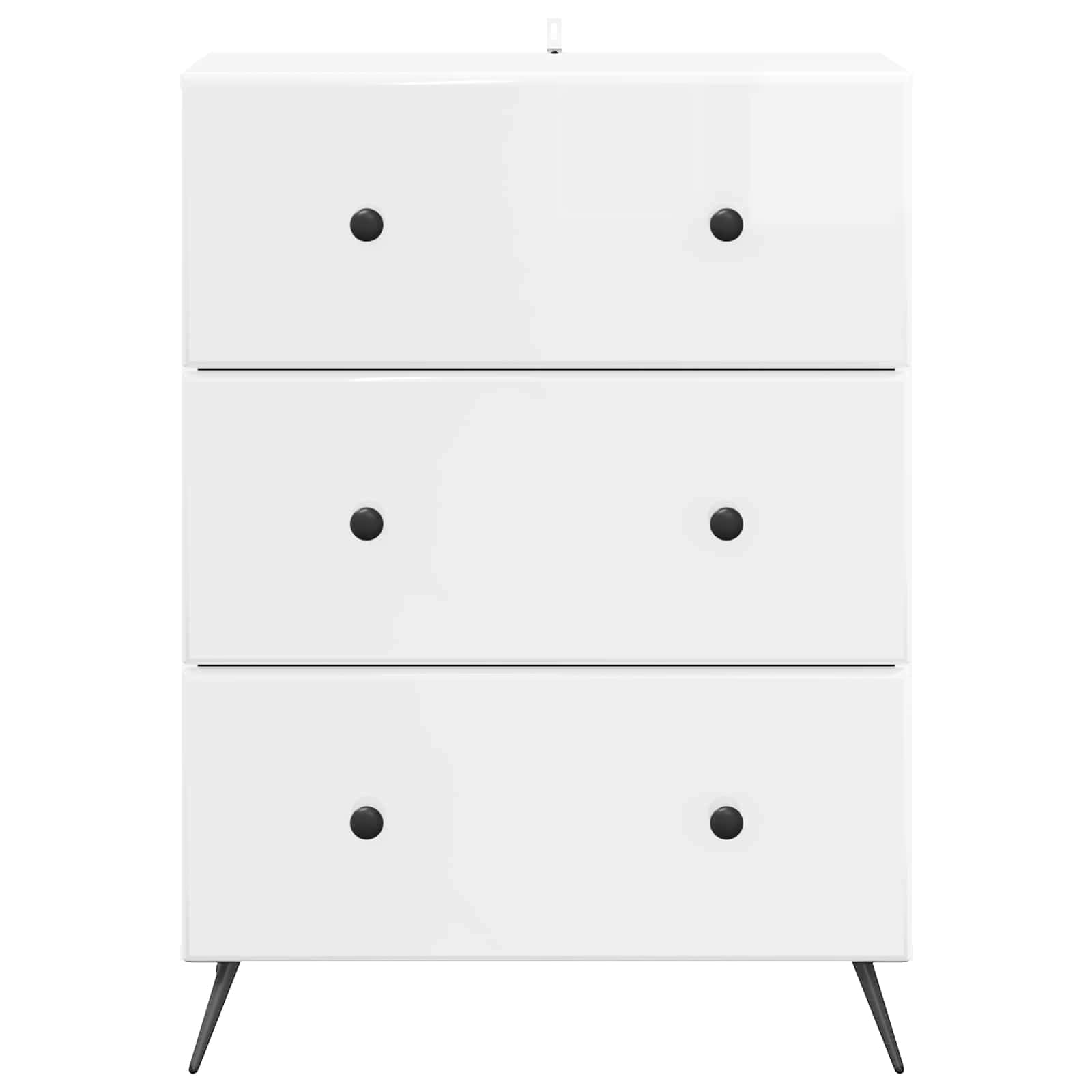 Ormar s ladicama Bijela visokog sjaja 66 x 34,5 x 90 cm