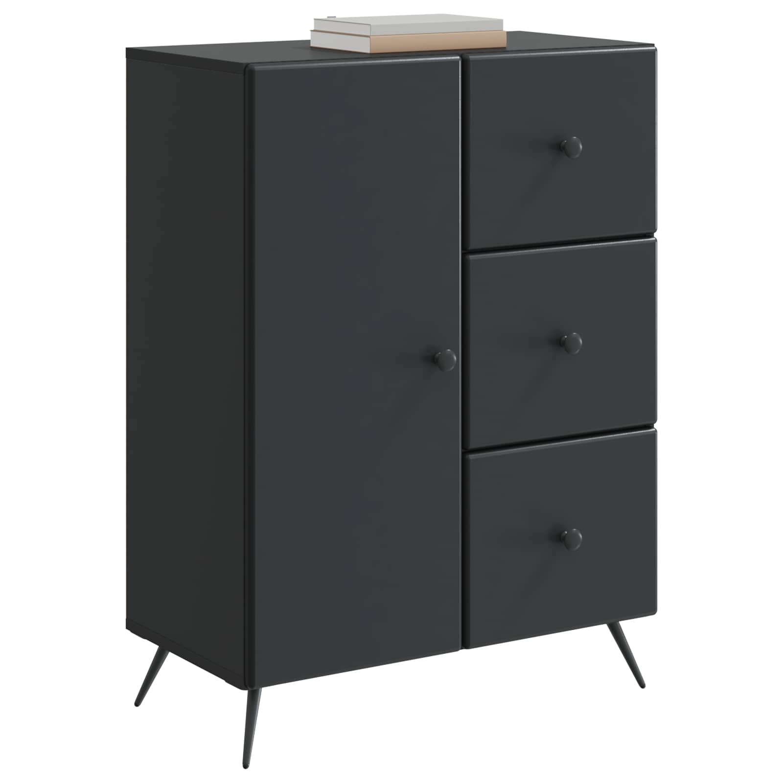 Kreveta s ladicama Crna 66 x 34,5 x 90 cm Konstruirano drvo