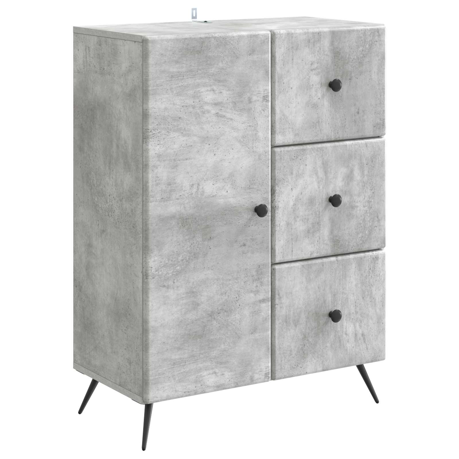 Kreveta Betonska siva 66 x 34,5 x 90 cm Konstruirano drvo