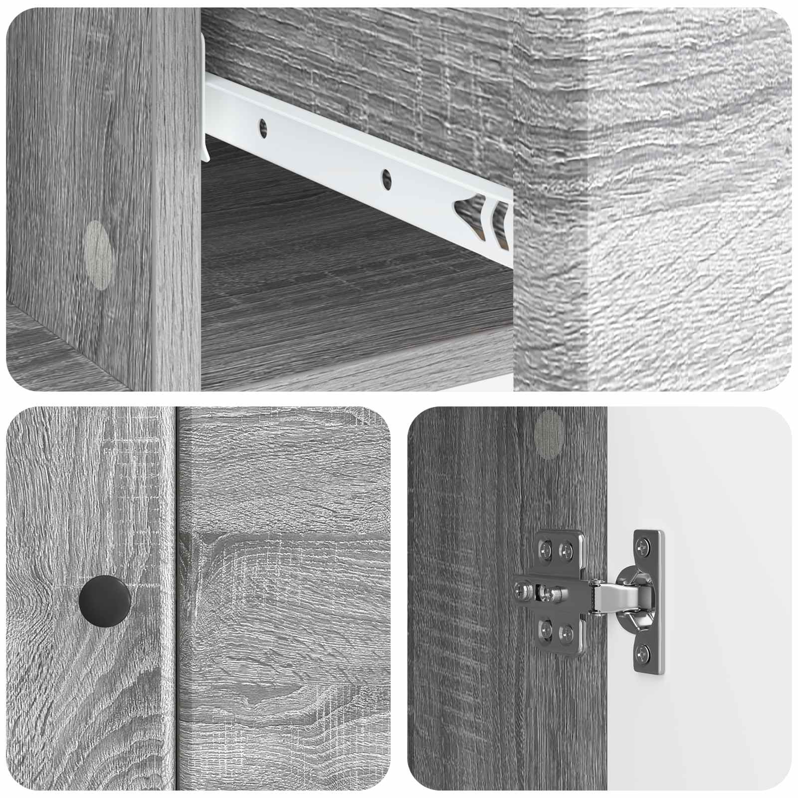 Kreveta Siva sonoma 66 x 34,5 x 90 cm Konstruirano drvo