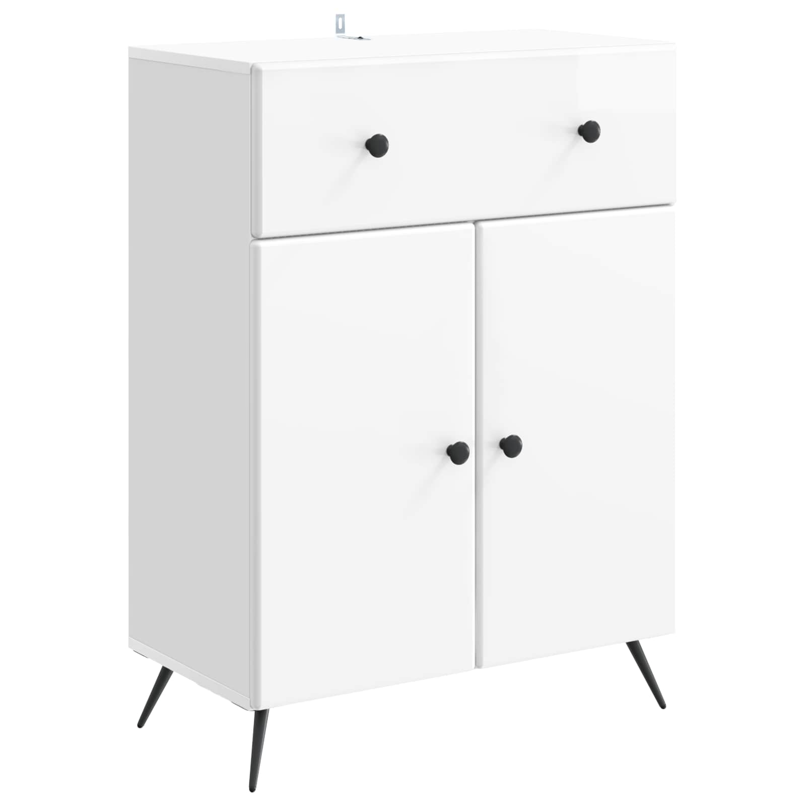 Kreveta s ladicama Bijela visokog sjaja 66 x 34,5 x 90 cm