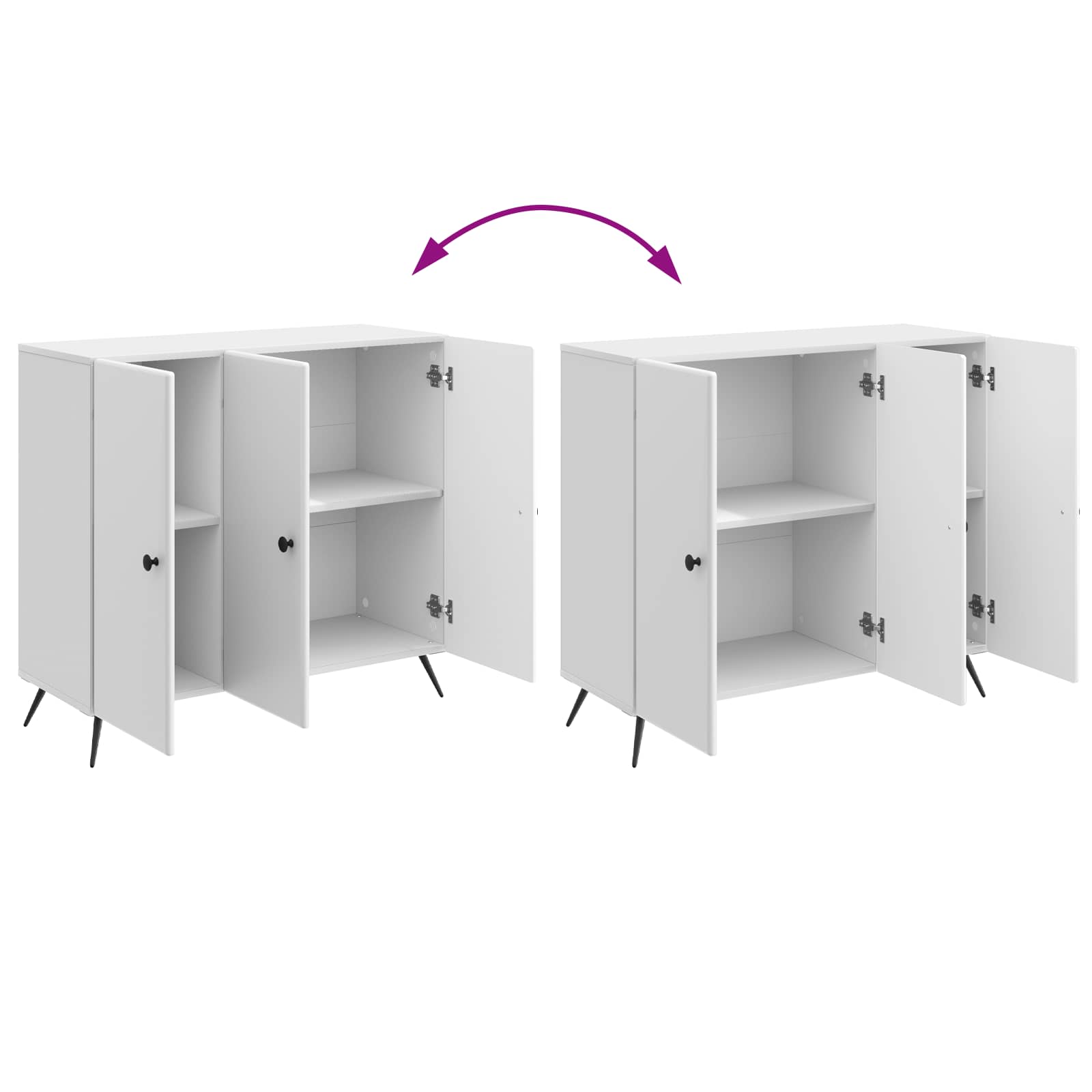 Kreveta Bijela visokog sjaja 89 x 34,5 x 80 cm
