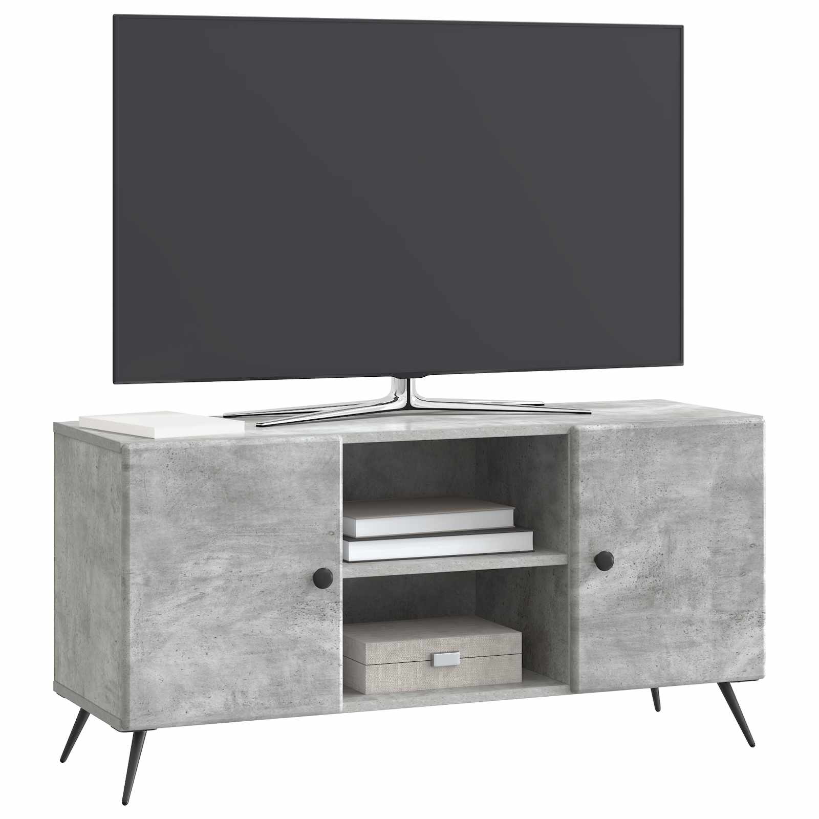 TV ormar Betonska siva 102 x 34,5 x 50 cm Konstruirano drvo