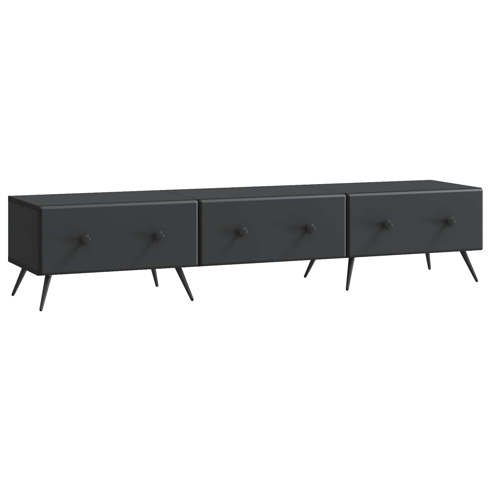 TV ormar s ladicama Crna 147 x 34,5 x 30 cm Konstruirano drvo
