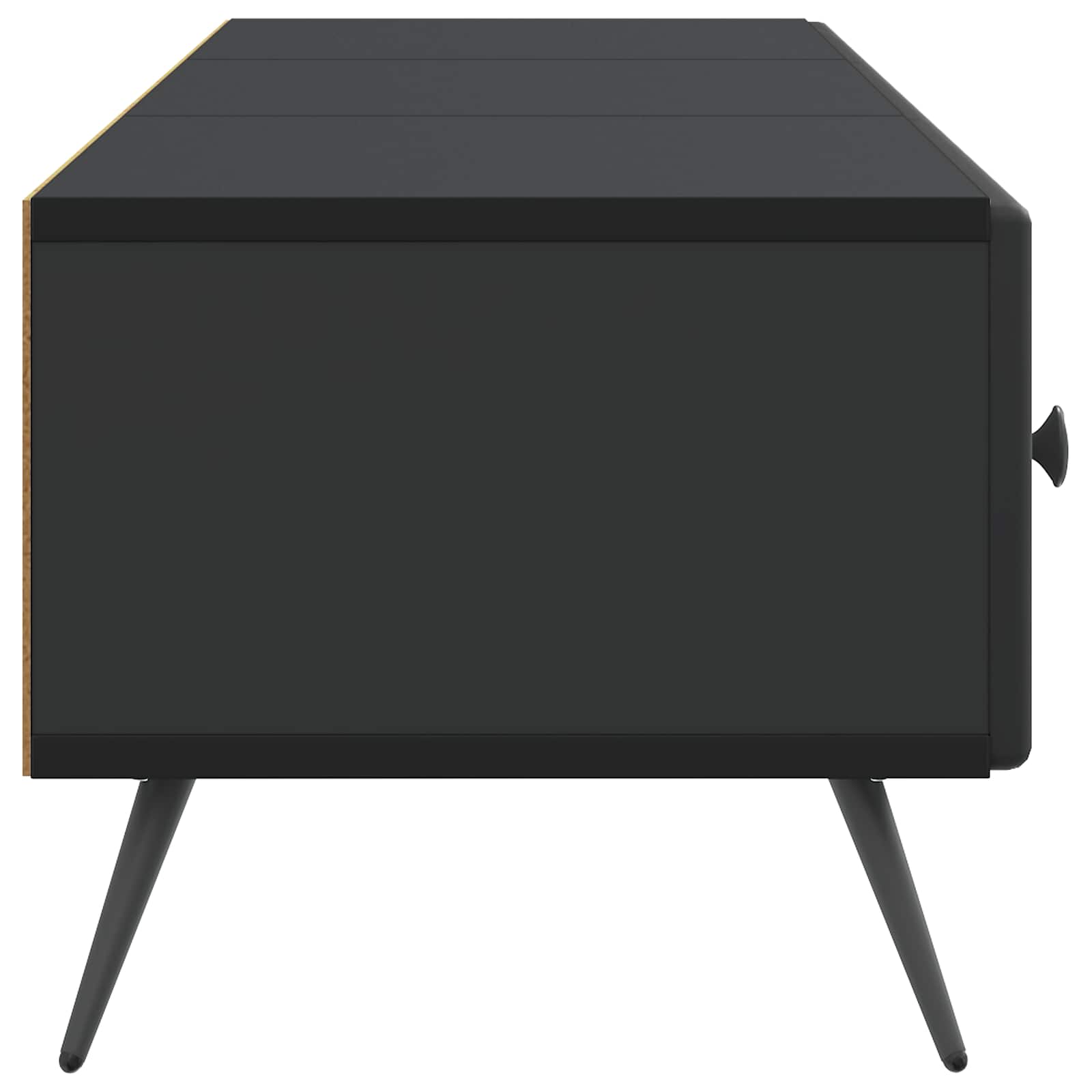 TV ormar s ladicama Crna 147 x 34,5 x 30 cm Konstruirano drvo