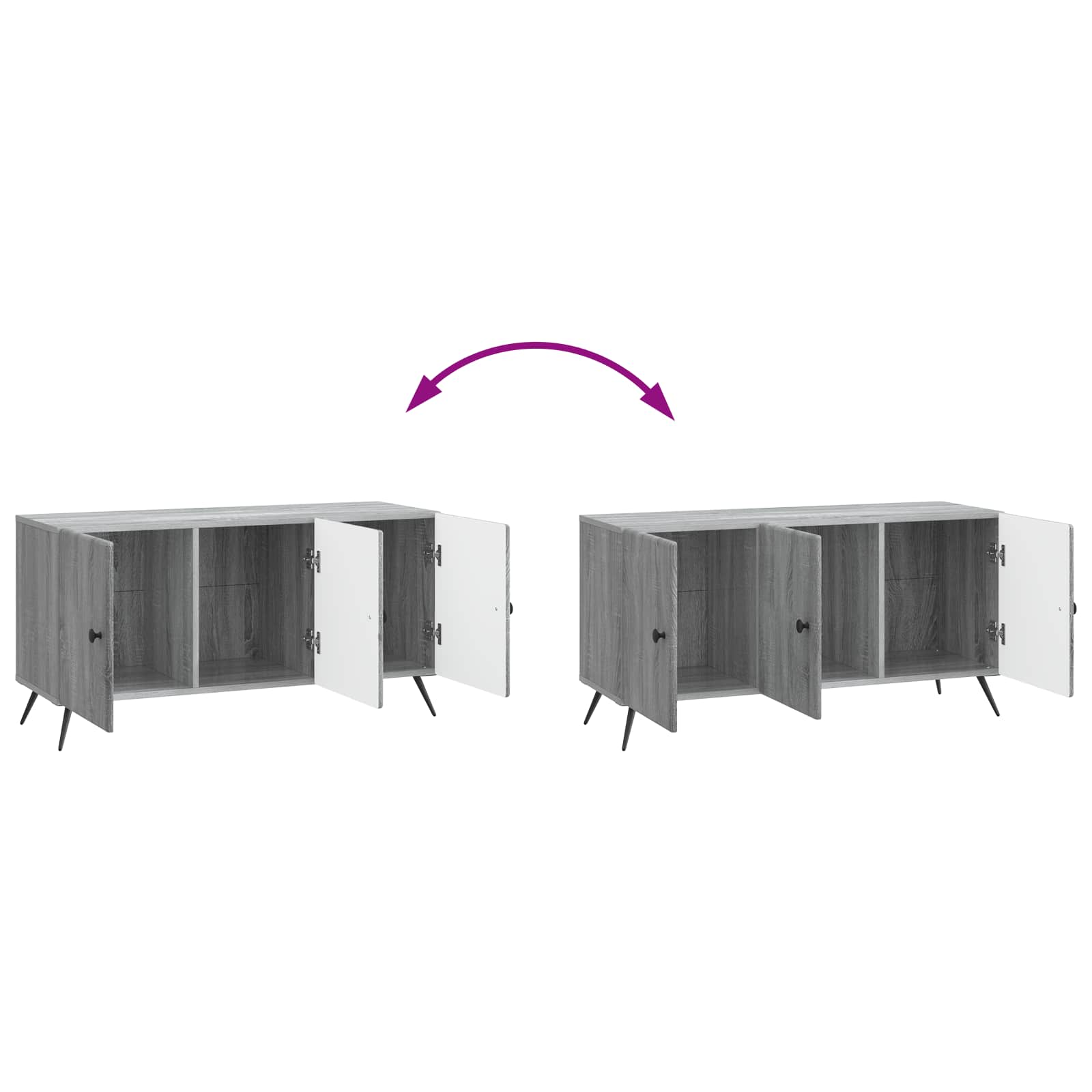 TV ormar Siva sonoma 99 x 34,5 x 50 cm Konstruirano drvo