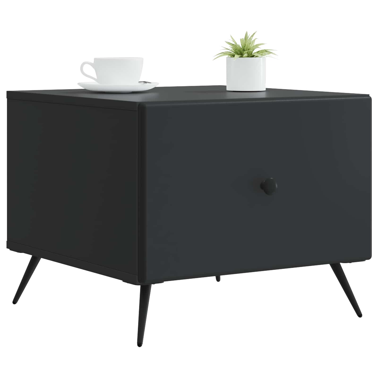 Kava Stol s ladicama Crna 49 x 50 x 40 cm Konstruirano drvo
