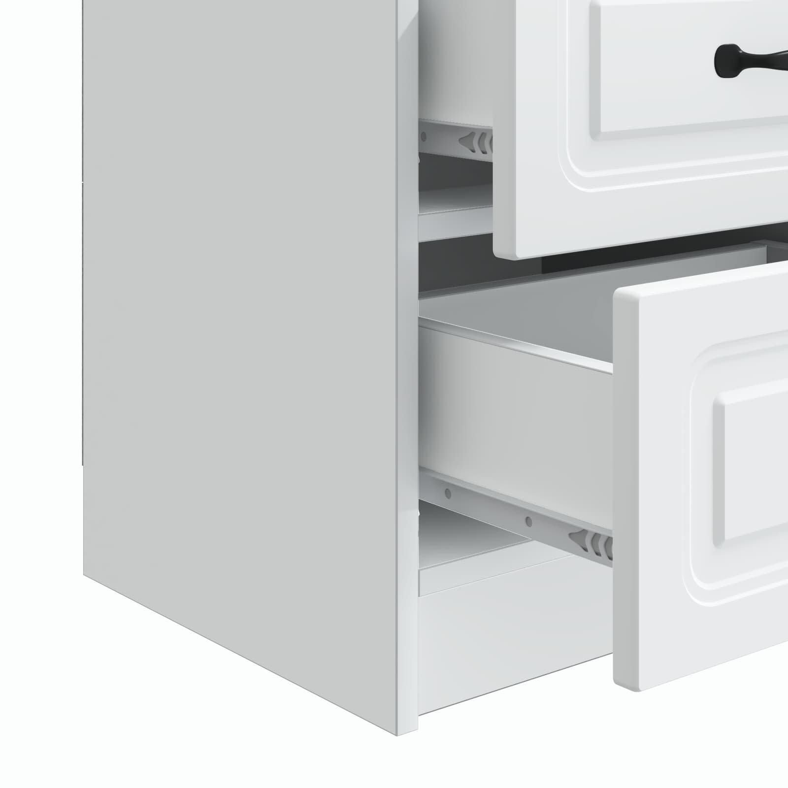 Noćni ormar 2 pcs Bijela 43 x 34,5 x 44,5 cm Konstruirano drvo