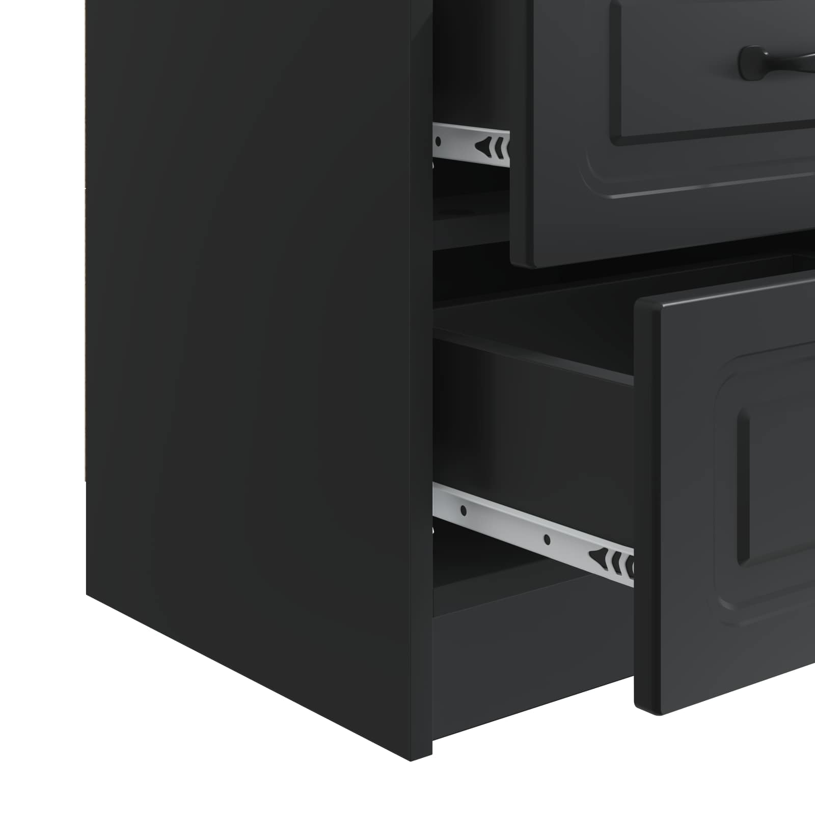 Noćni ormar 2 pcs Crna 43 x 34,5 x 44,5 cm Konstruirano drvo