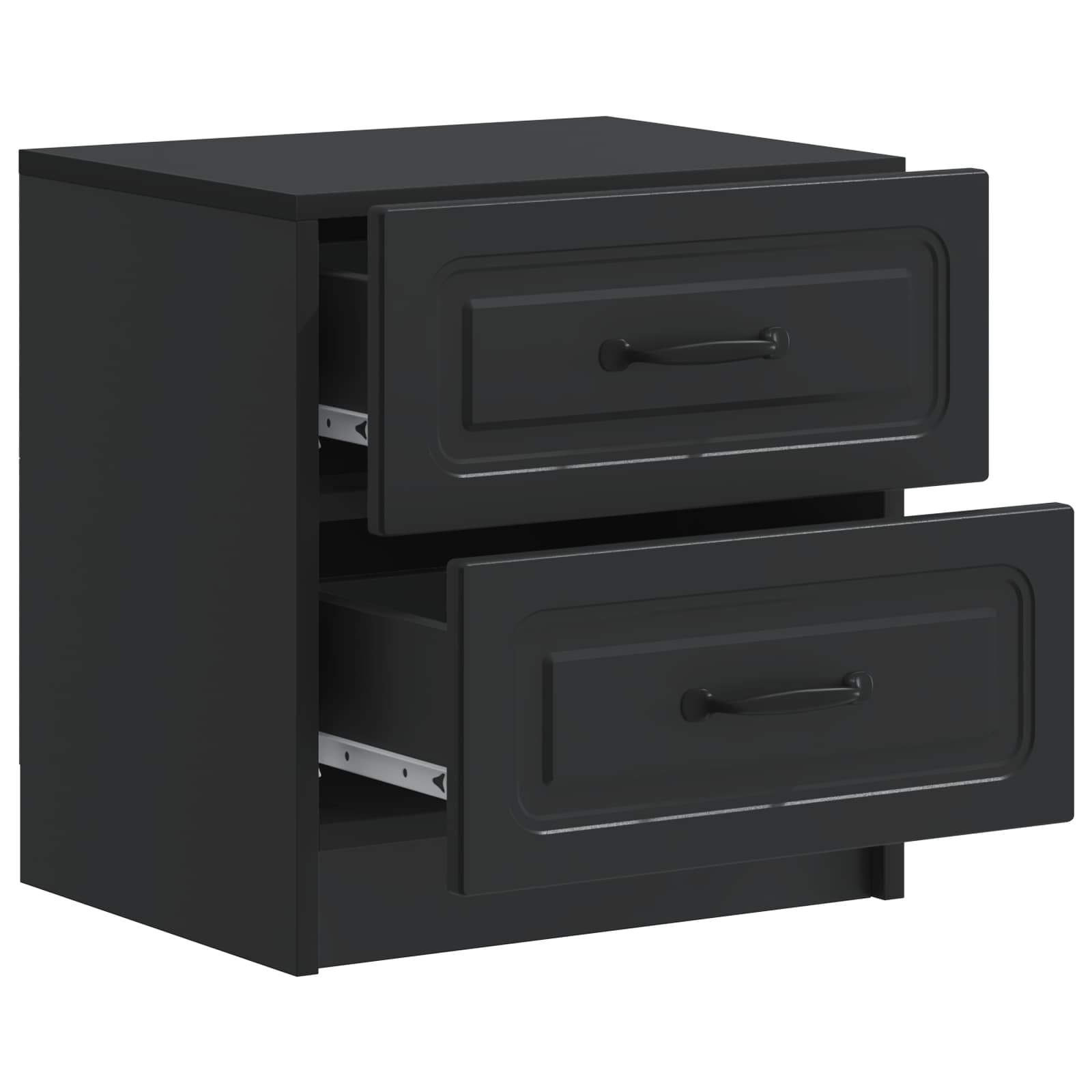 Noćni ormar 2 pcs Crna 43 x 34,5 x 44,5 cm Konstruirano drvo