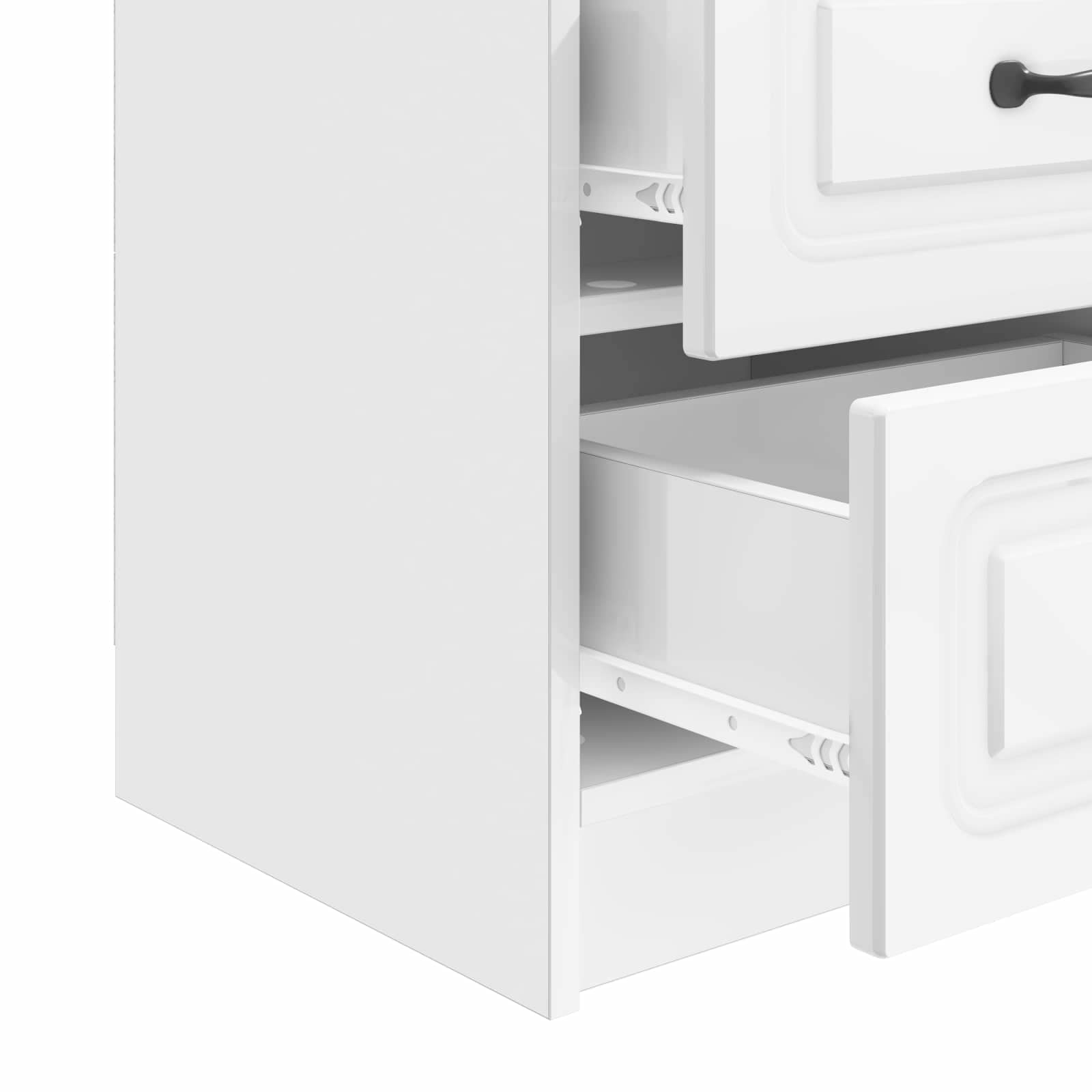 Noćni ormar 2 pcs Bijela visokog sjaja 43 x 34,5 x 44,5 cm
