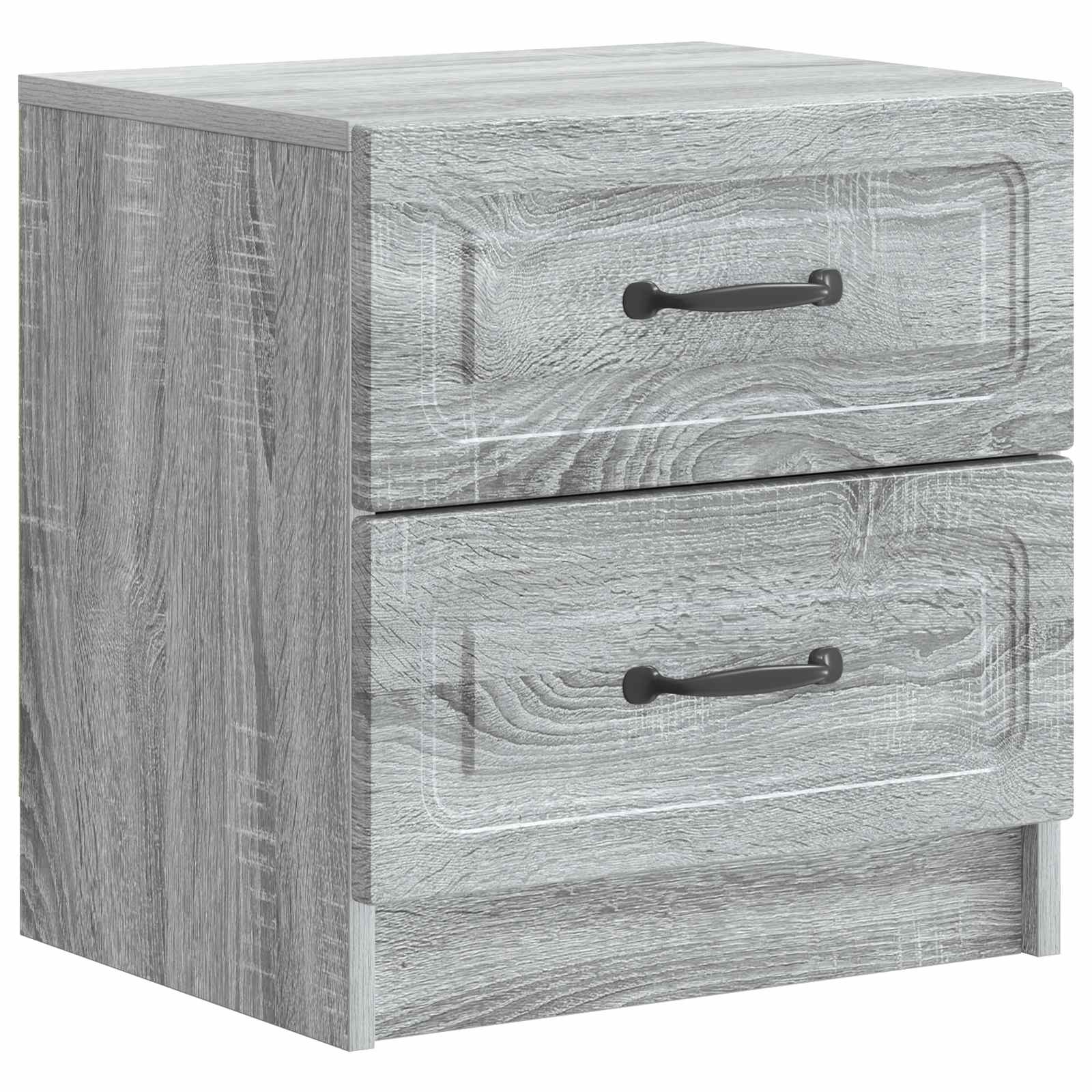 Noćni ormar s ladicama 2 pcs Siva sonoma 43 x 34,5 x 44,5 cm