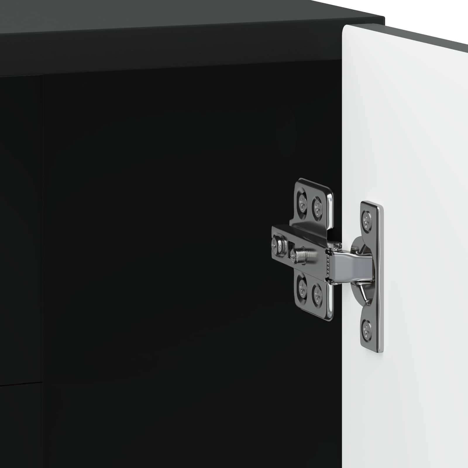 Noćni ormar 2 pcs Crna 43 x 34,5 x 47 cm Konstruirano drvo