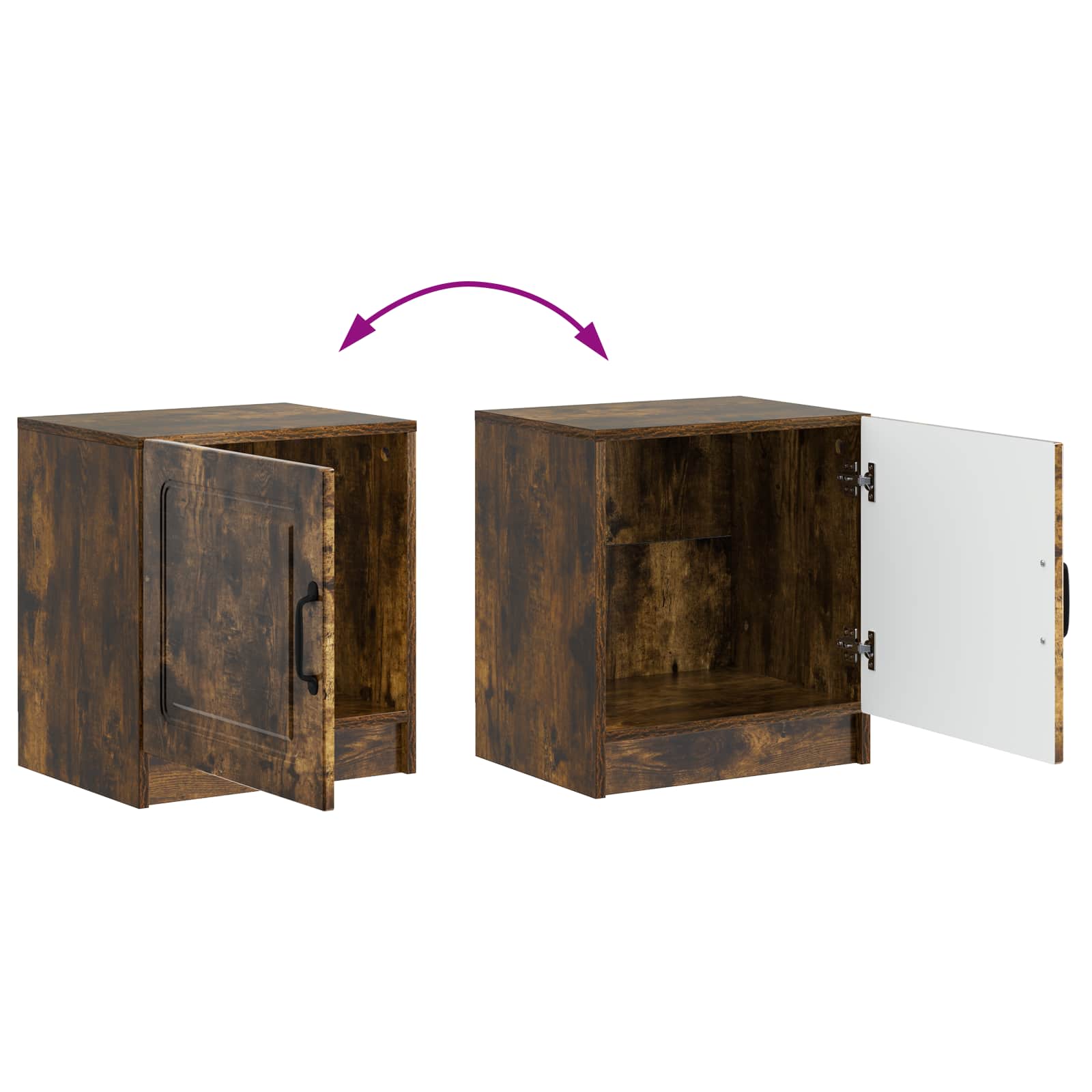 Noćni ormar 2 pcs Dimljeni hrast 43 x 34,5 x 47 cm