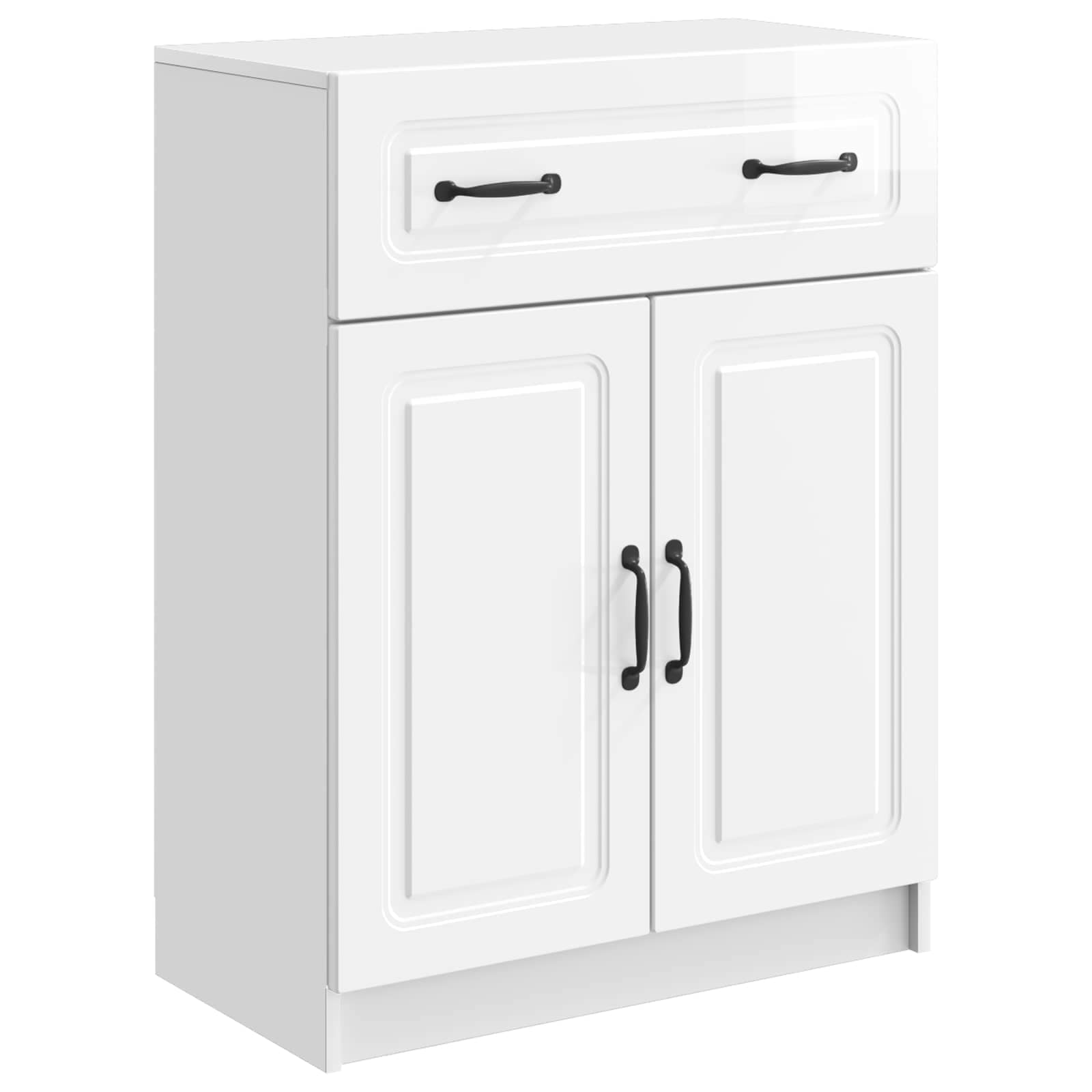 Kreveta s ladicama Bijela visokog sjaja 66 x 34,5 x 87 cm