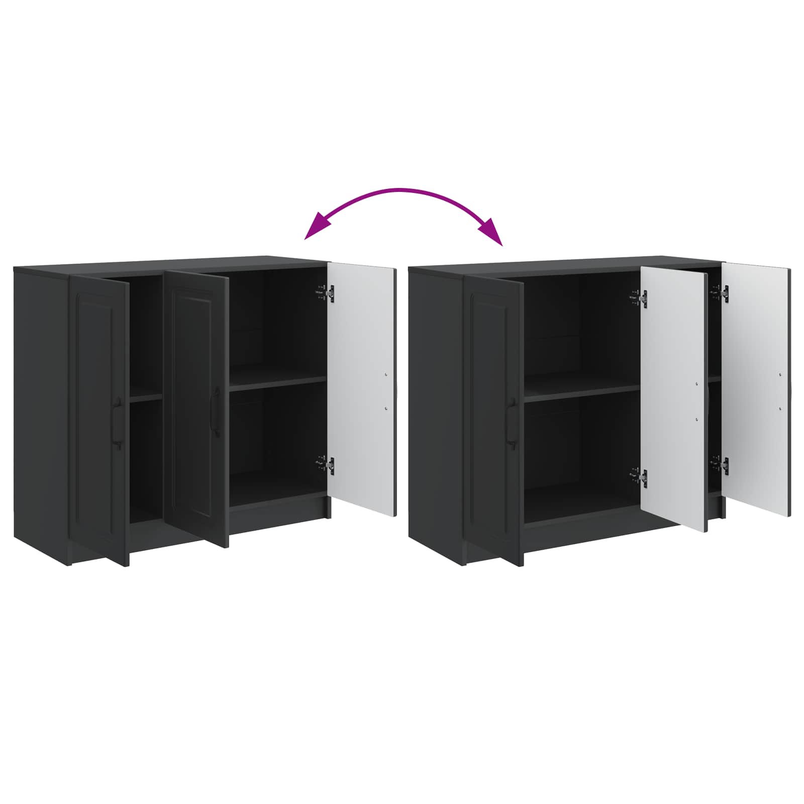 Kreveta Crna 89 x 34,5 x 77 cm Konstruirano drvo