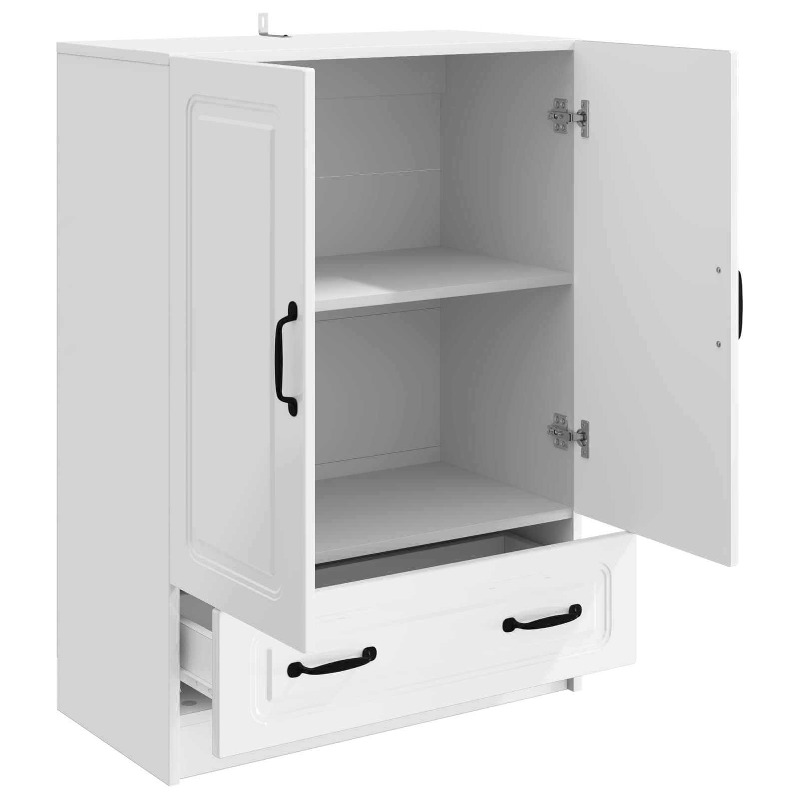 Kreveta s ladicama Bijela visokog sjaja 66 x 34,5 x 92 cm