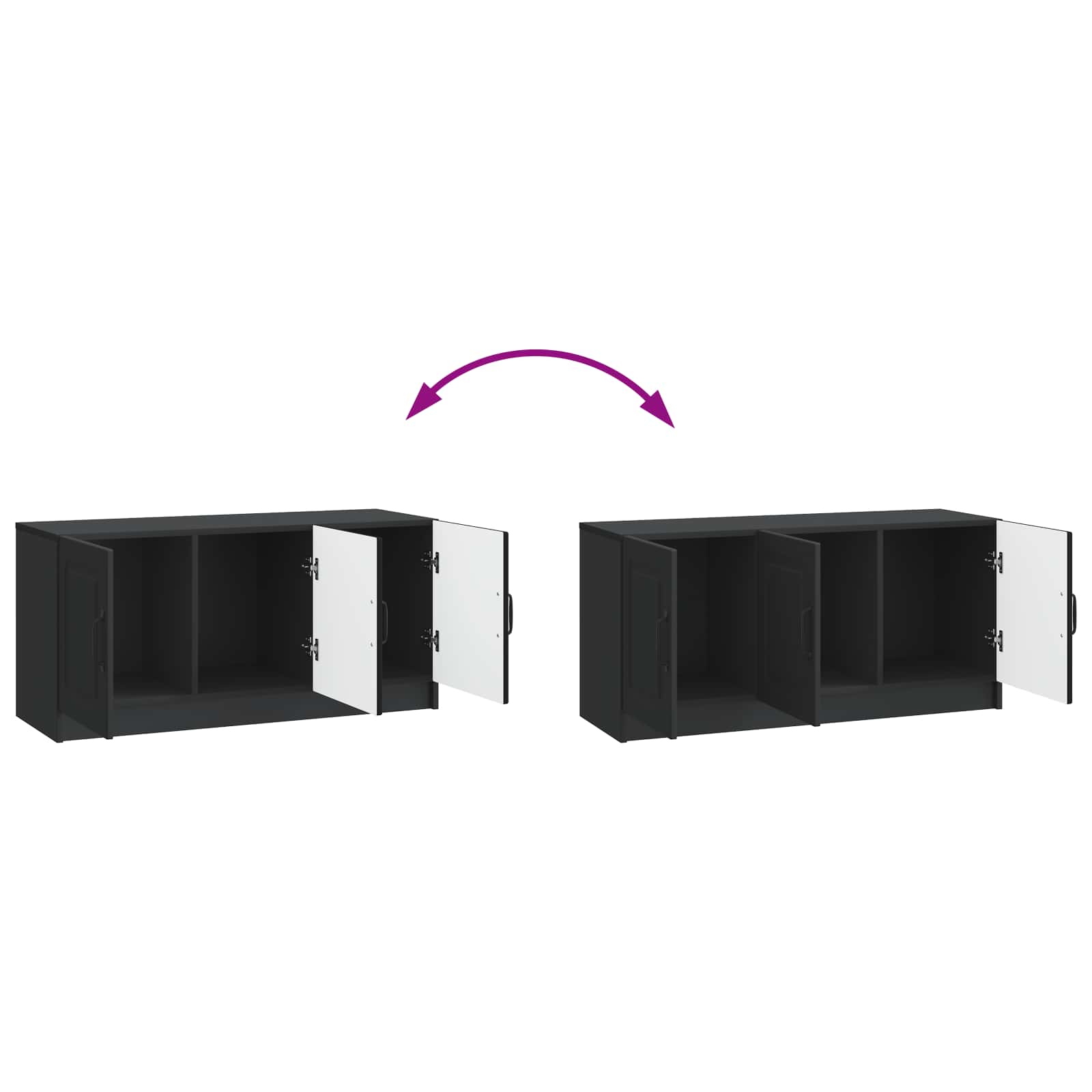 TV ormar Crna 99 x 34,5 x 47 cm Konstruirano drvo