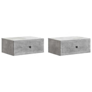 Noćni ormar s ladicama 2 pcs Betonska siva 49 x 34,5 x 20 cm