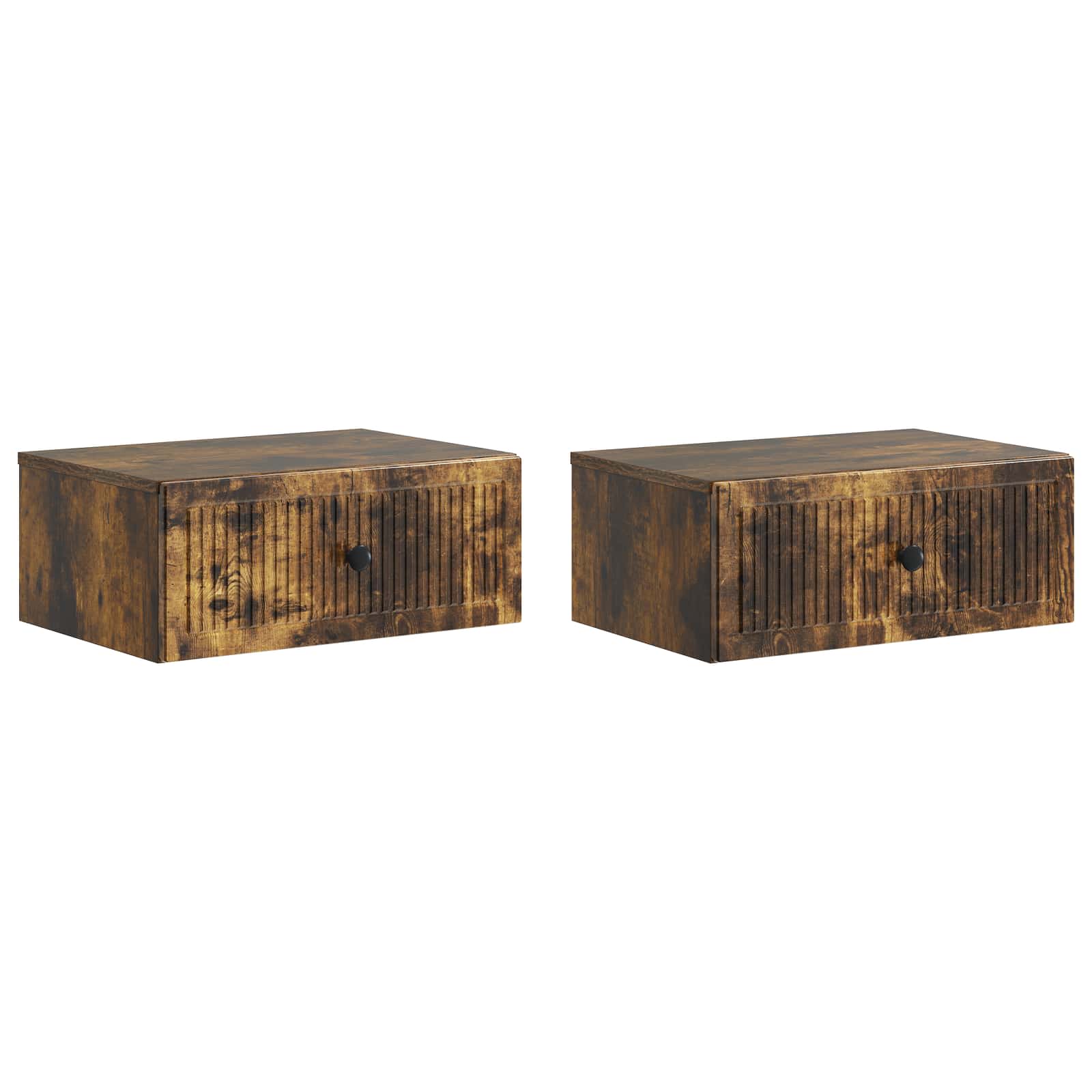 Noćni ormar s ladicama 2 pcs Dimljeni hrast 49 x 34,5 x 20 cm