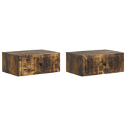 Noćni ormar s ladicama 2 pcs Dimljeni hrast 49 x 34,5 x 20 cm