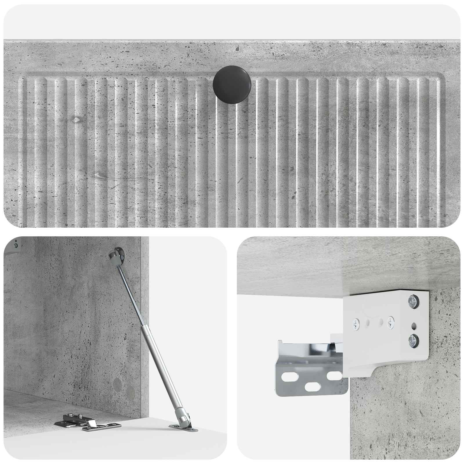 TV ormar za zid Zidne Betonska siva 78,5 x 41 x 30 cm