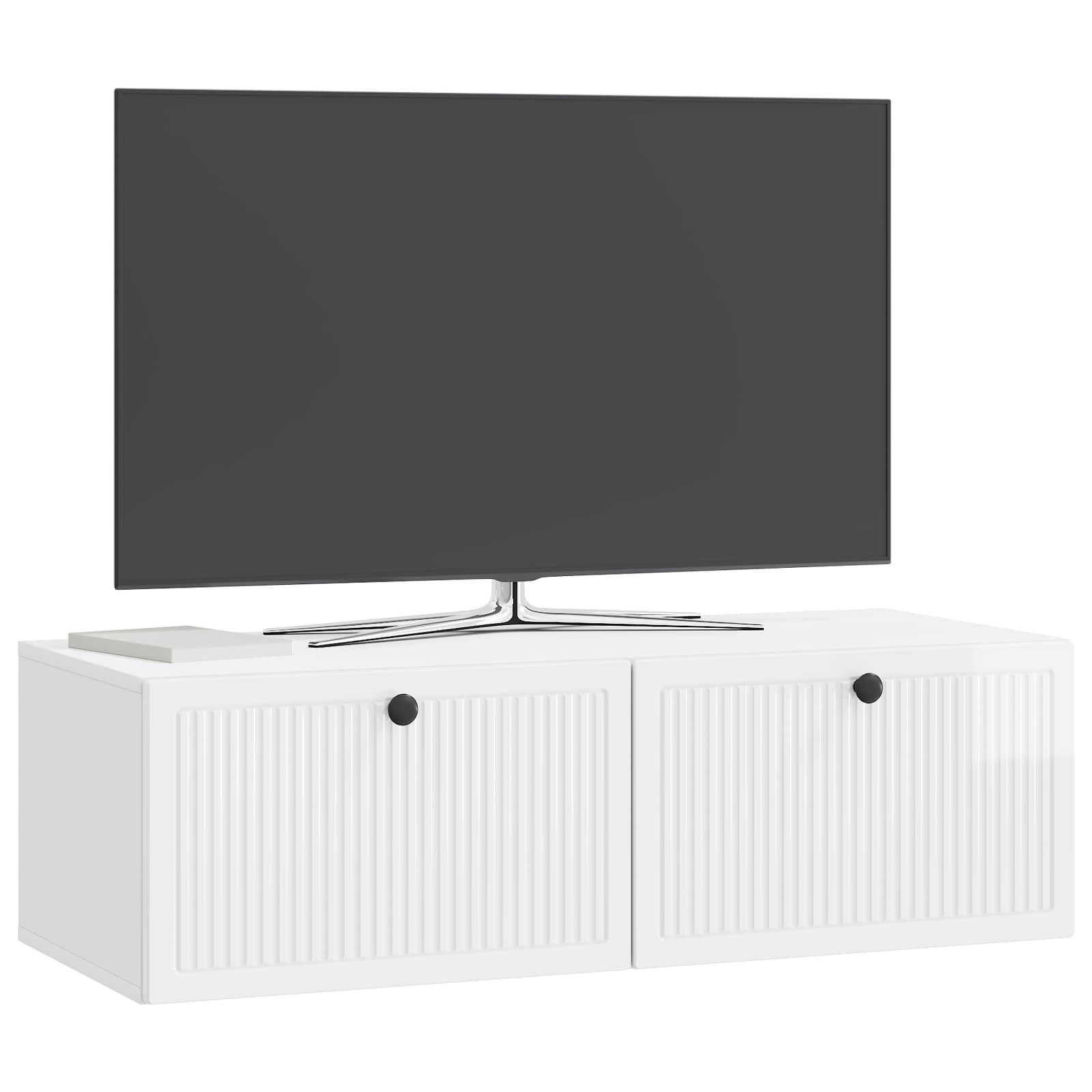 TV ormar za zid Zidne Bijela visokog sjaja 98 x 41 x 30 cm