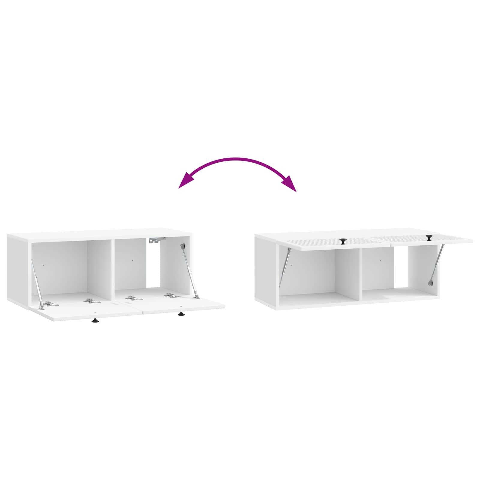 TV ormar za zid Bijela 78,5 x 31 x 30 cm Konstruirano drvo