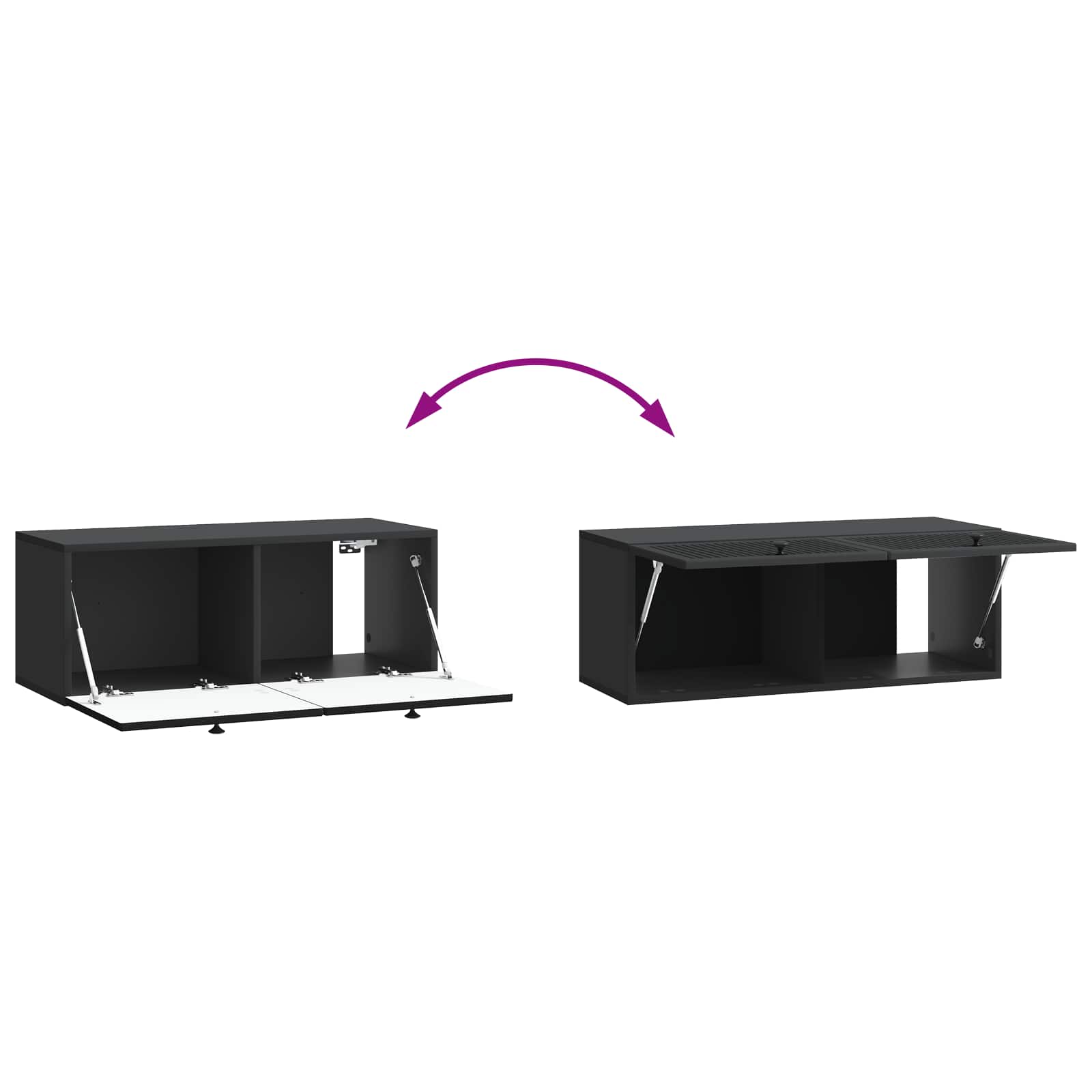 TV ormar za zid Zidne Crna 78,5 x 31 x 30 cm Konstruirano drvo