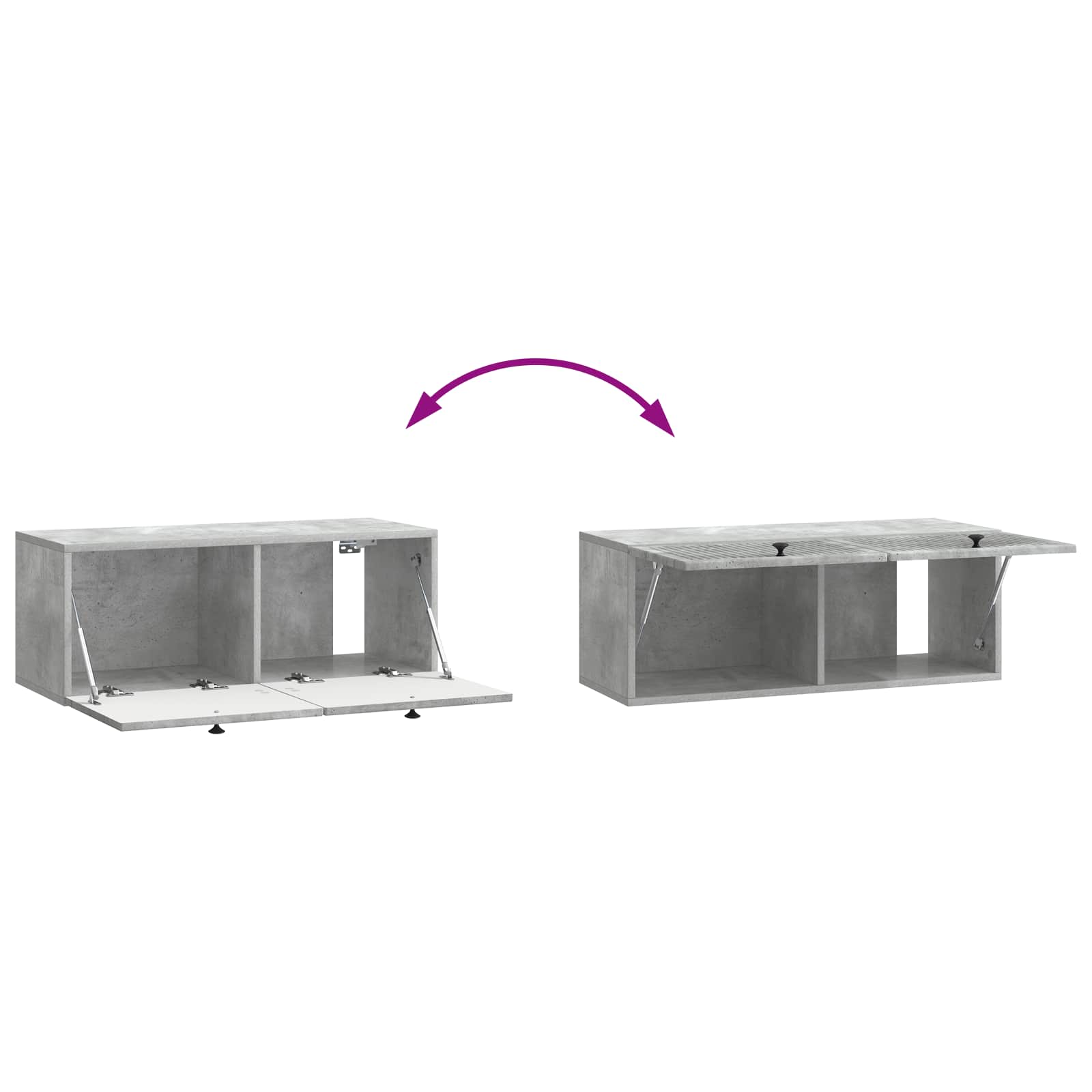 TV ormar za zid Zidne Betonska siva 78,5 x 31 x 30 cm