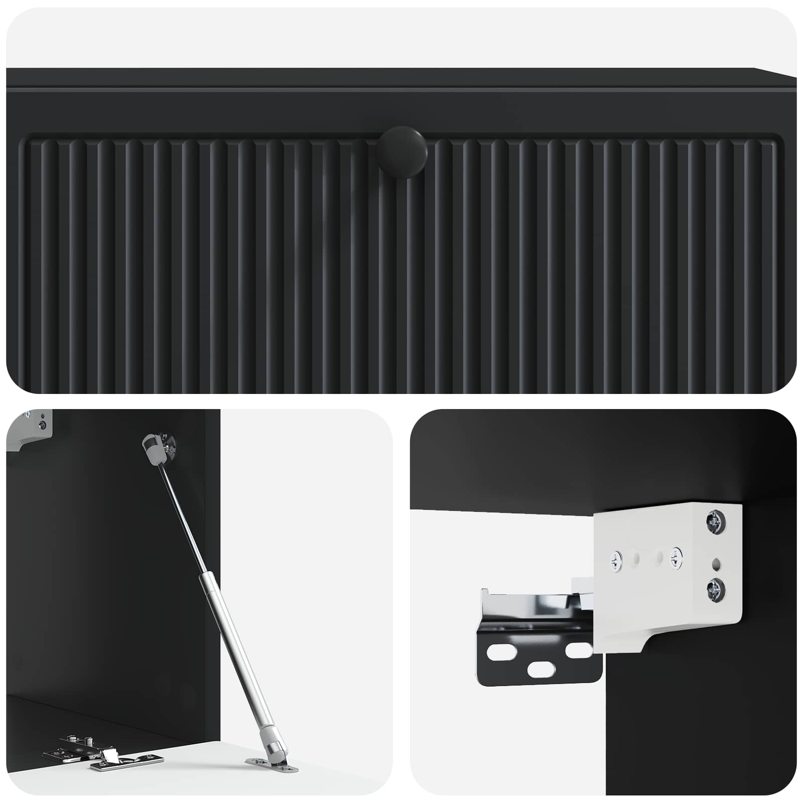 TV ormar za zid Zidne Crna 98 x 31 x 30 cm Konstruirano drvo