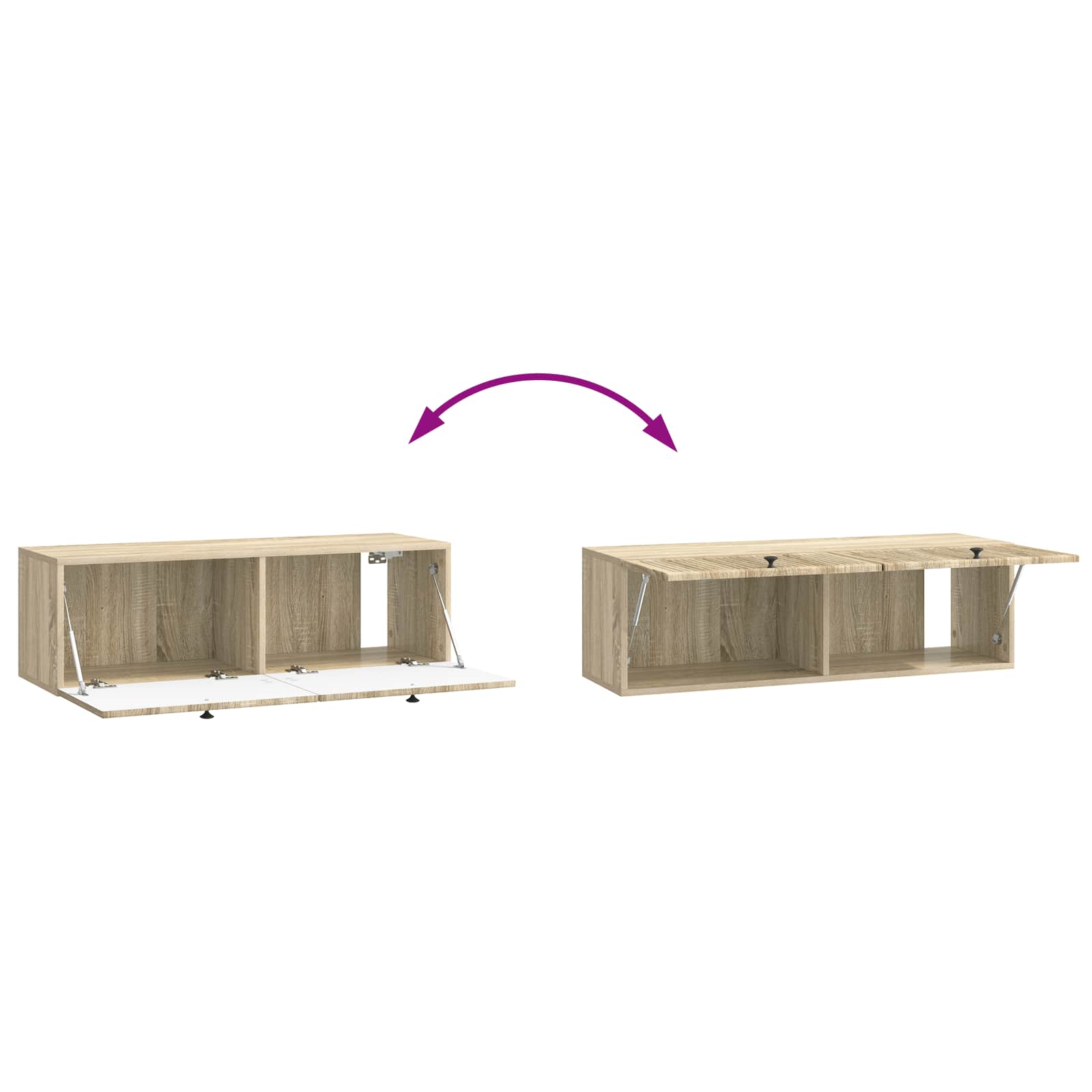 TV ormar za zid Hrast sonoma 98 x 31 x 30 cm Konstruirano drvo