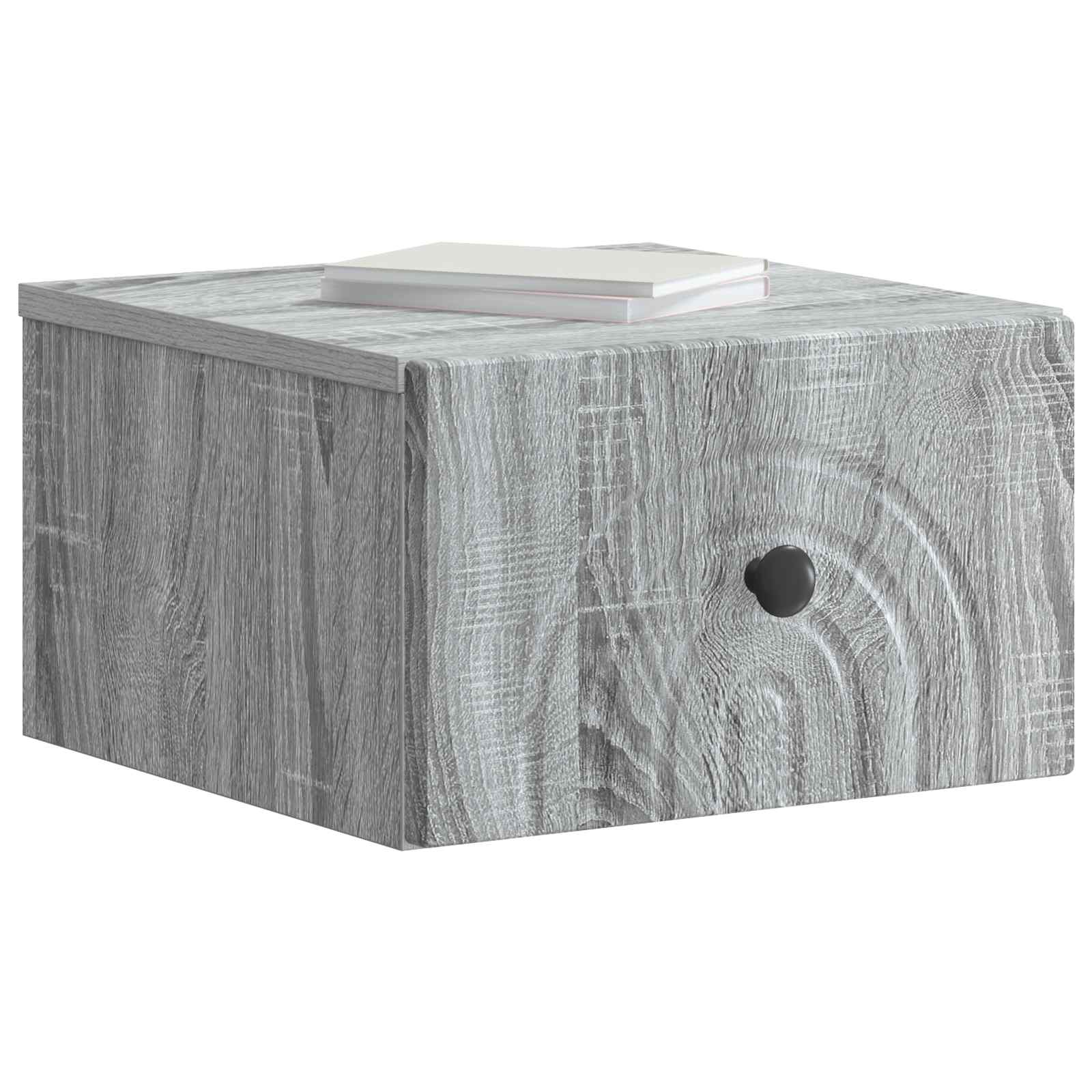 Noćni ormarić za montažu na zid Siva sonoma 33 x 34,5 x 20 cm