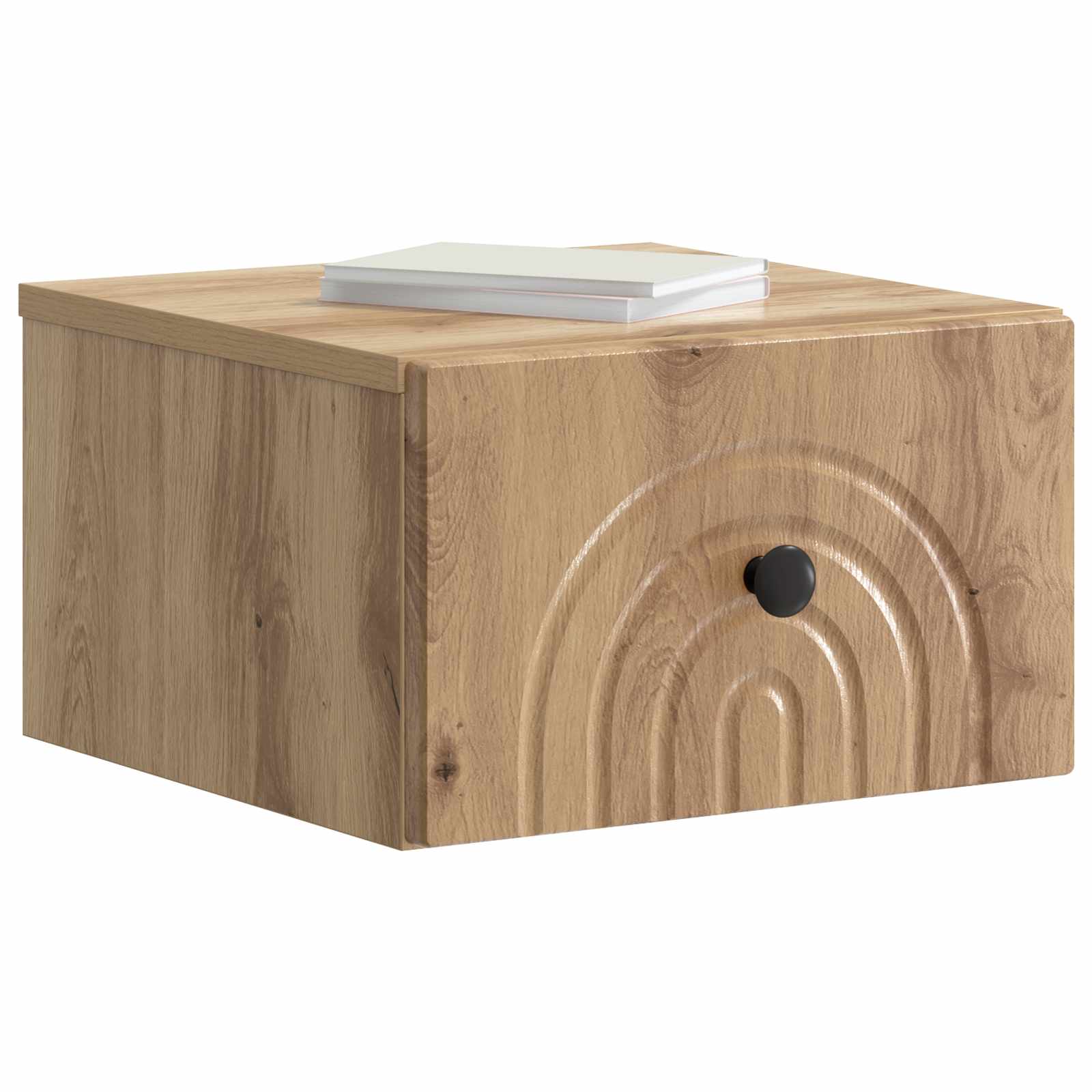 Noćni ormarić za montažu na zid s ladicama 2 pcs Hrast artisan