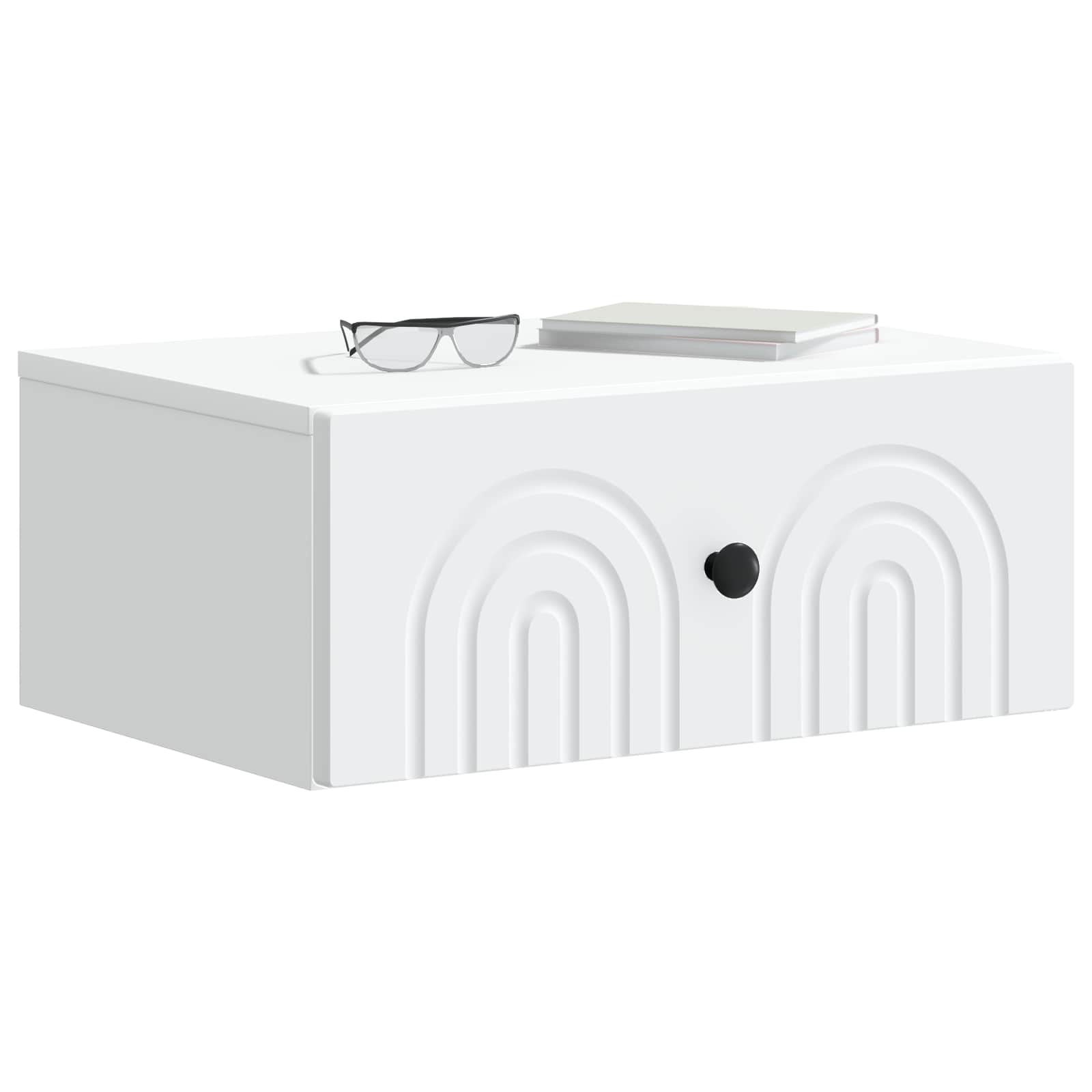 Noćni ormarić za montažu na zid Zidne Bijela 49 x 34,5 x 20 cm