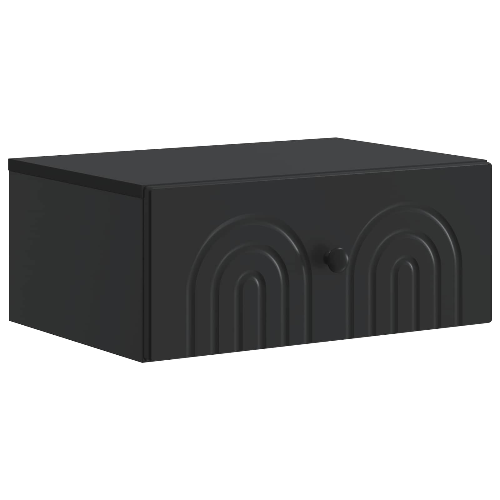 Noćni ormarić za montažu na zid 2 pcs Crna 49 x 34,5 x 20 cm